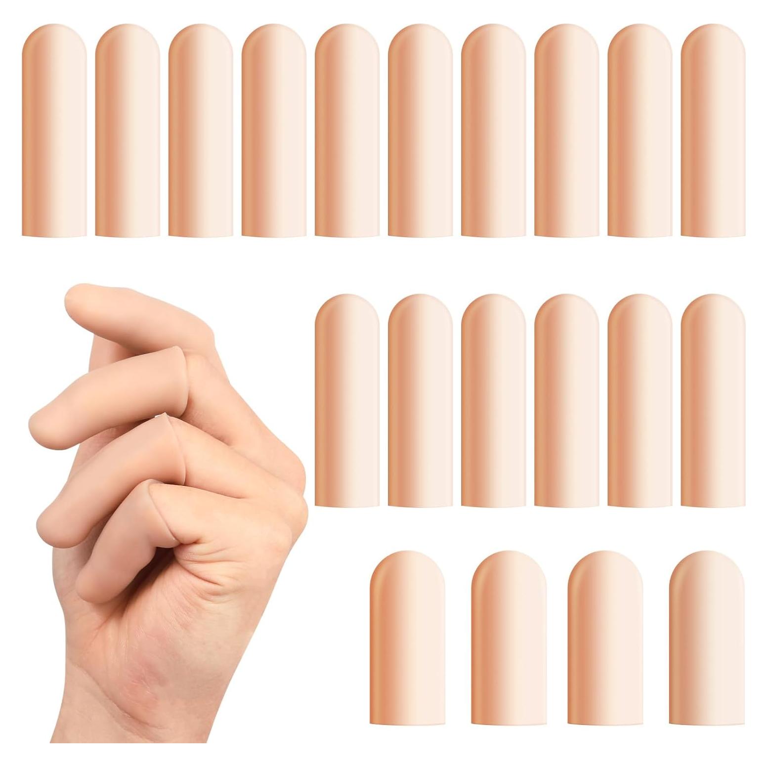 Cubiertas de Dedos de Gel BMKYUET 20 Pcs Reutilizables Silicona