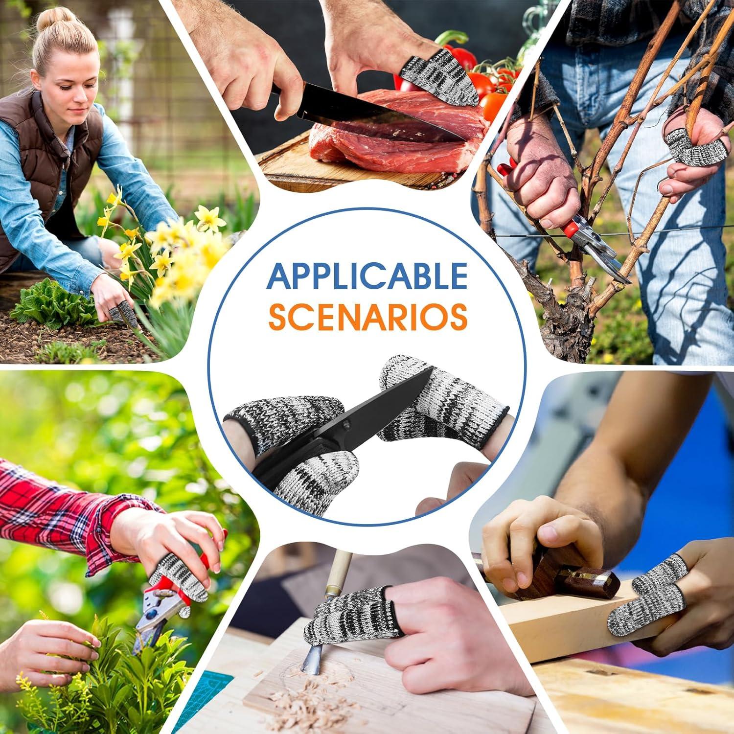 Mangas de Dedo Antideslizantes Dirvcp - 20 Unidades para Cocina y Jardinería