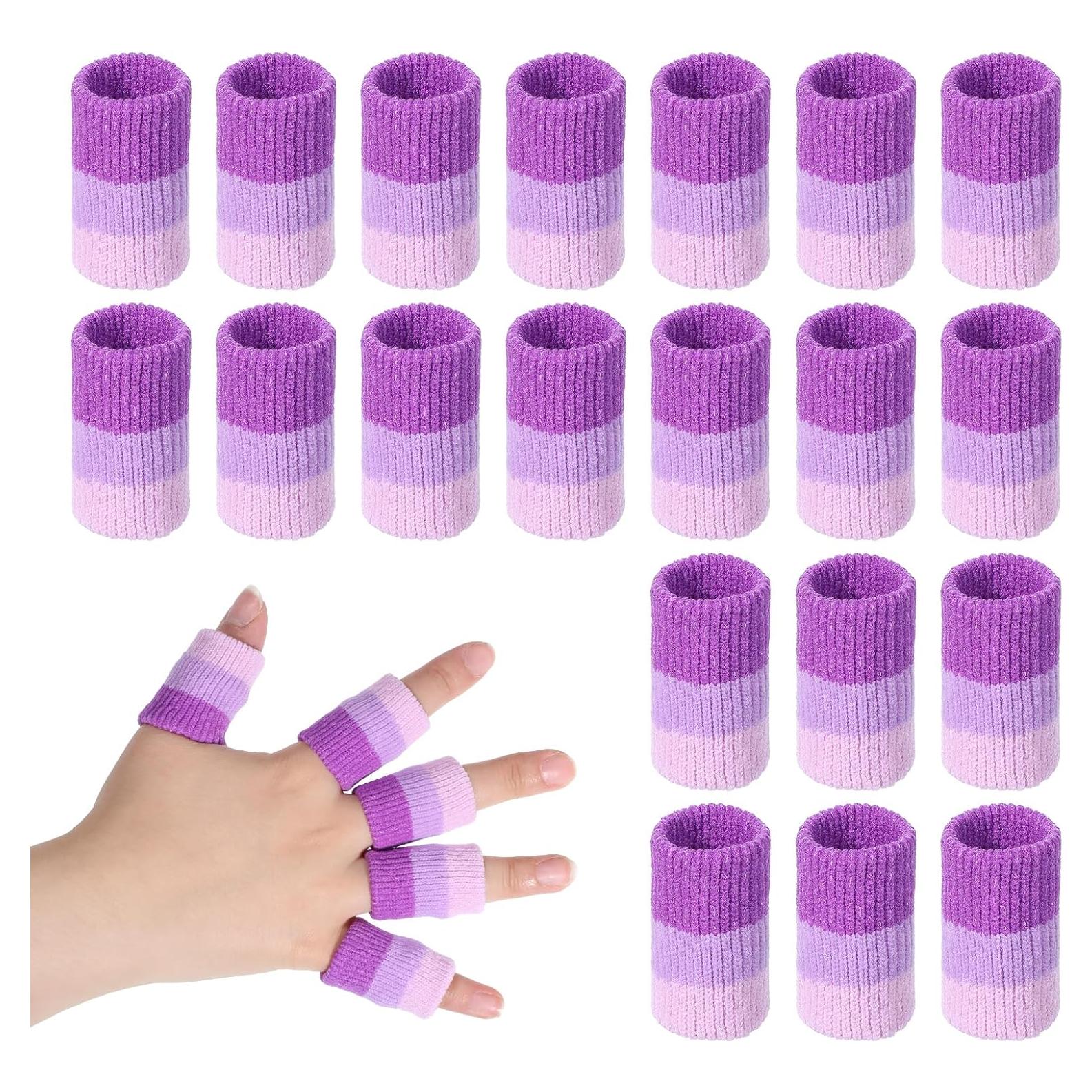 20 Mangas de Compresión para Dedos Alrhso - Soporte Tejer y Deportes