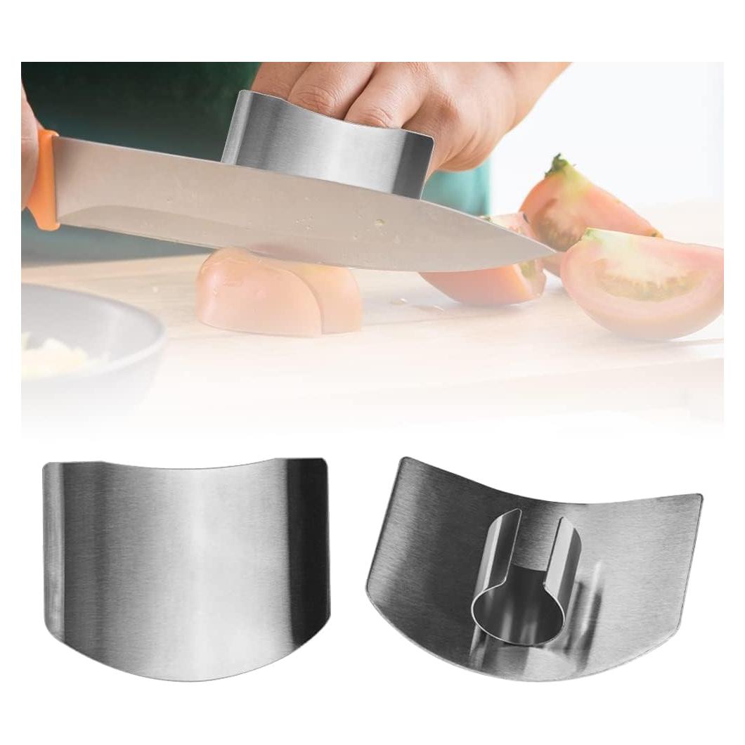 Juego de 2 Protectores de Dedos de Acero Inoxidable Jowxsx