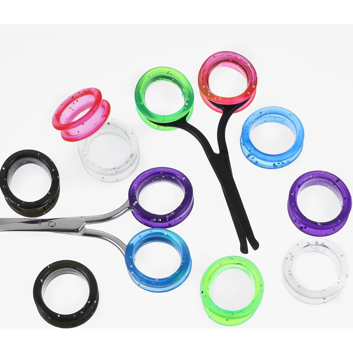 12 Anillos de Silicona para Tijeras JJUNW - Protección Pulgar