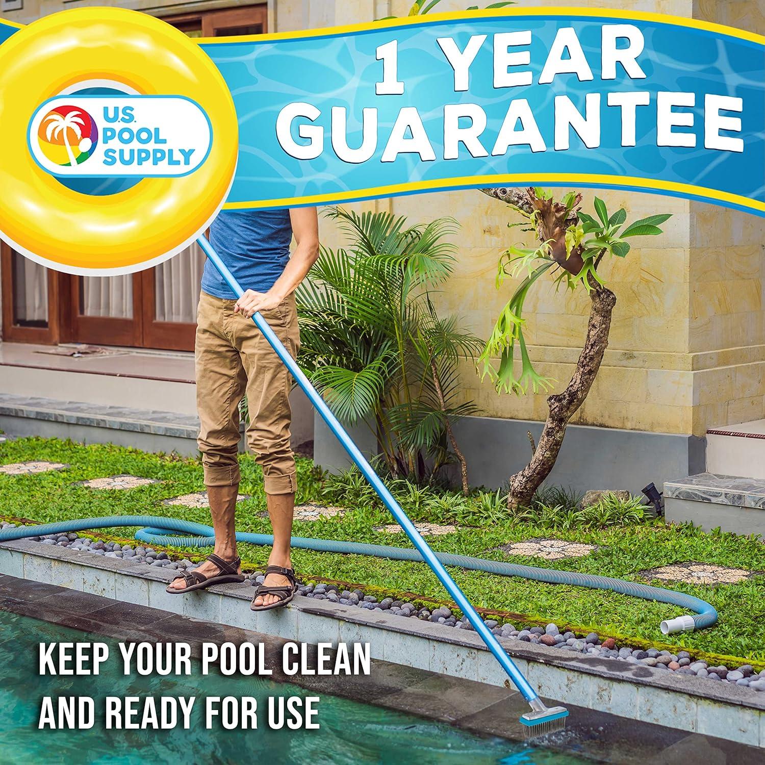 Cepillo de piscina U.S. Pool Supply 5" (12.7 cm) acero inoxidable