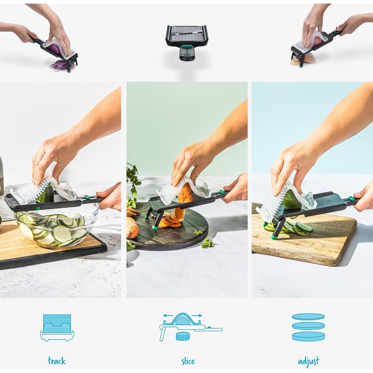 Cortador de Mandolina Nocutu Dreamfarm - Ajustable 1-3mm, Antideslizante