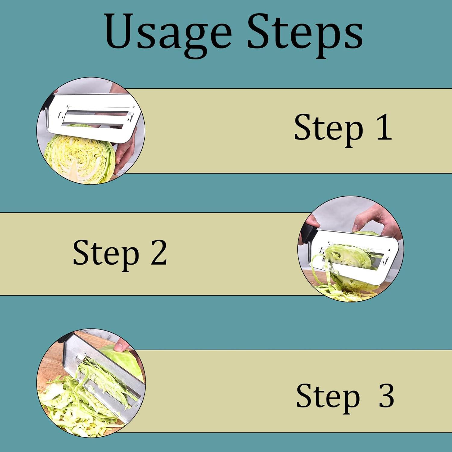 Juego de 2 Ralladores de Repollo Genérico - Acero Inoxidable