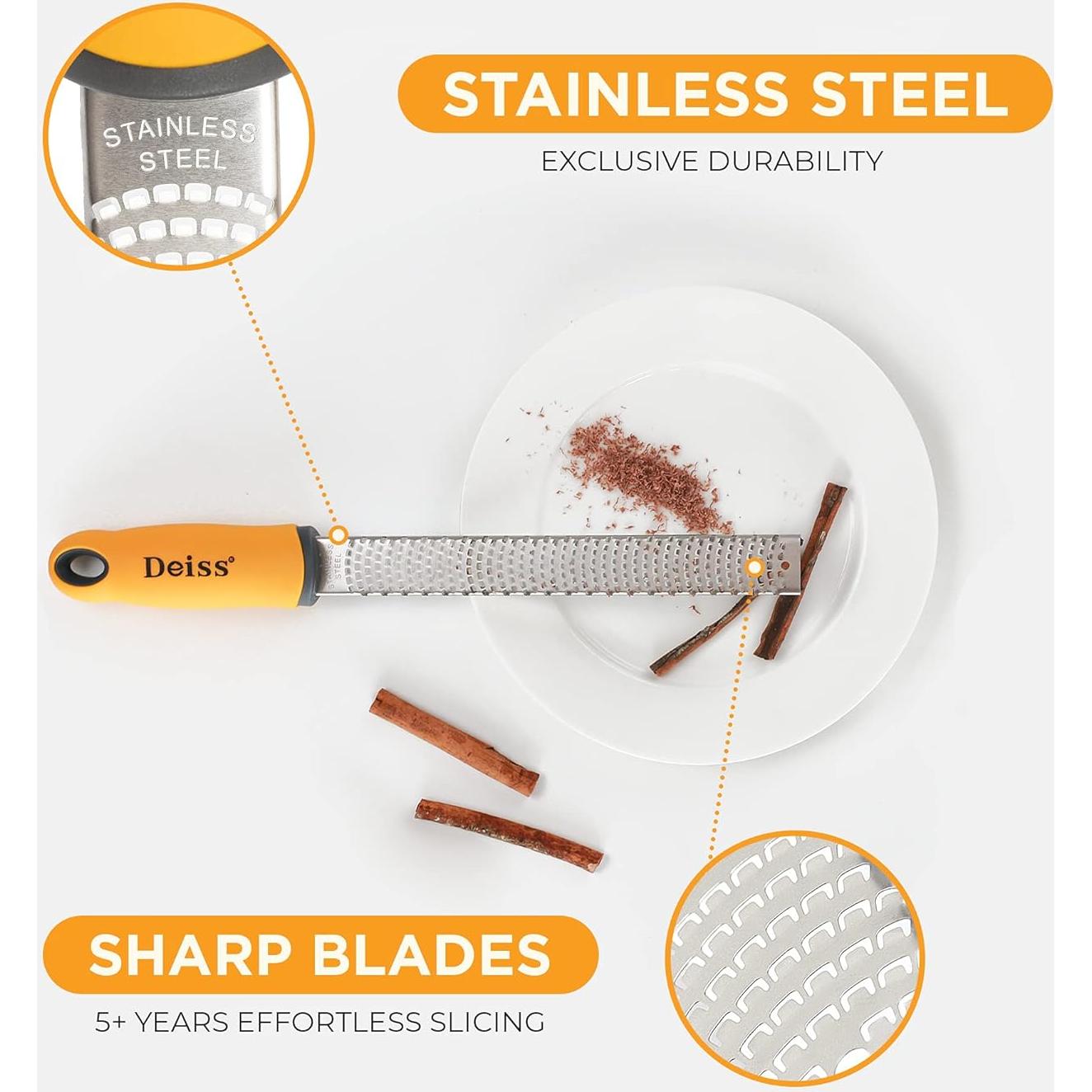 Exprimidor de Limón Deiss Pro de Metal y Rallador de Queso