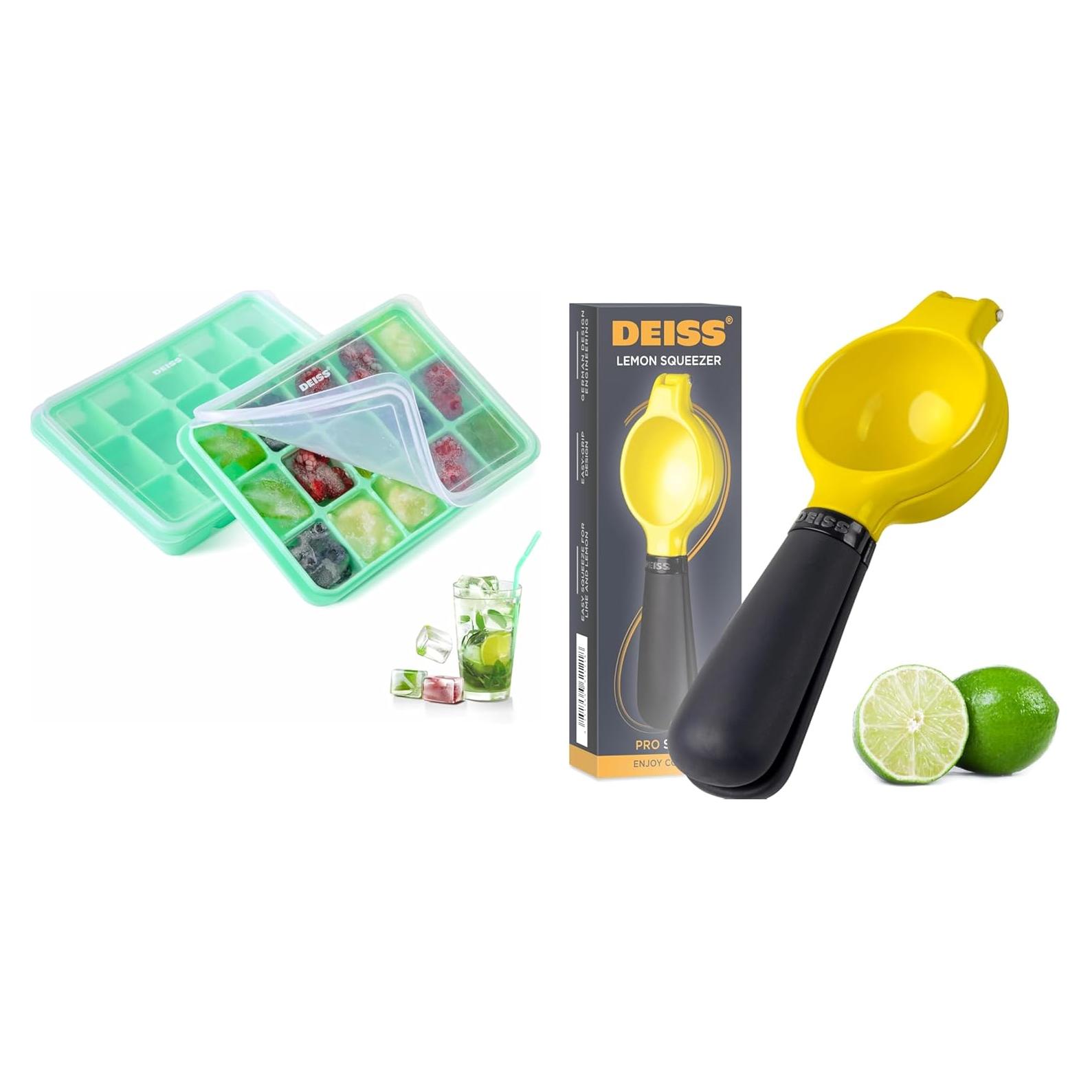 Bandeja de Hielo Deiss PRO con Tapa y Exprimidor de Limón