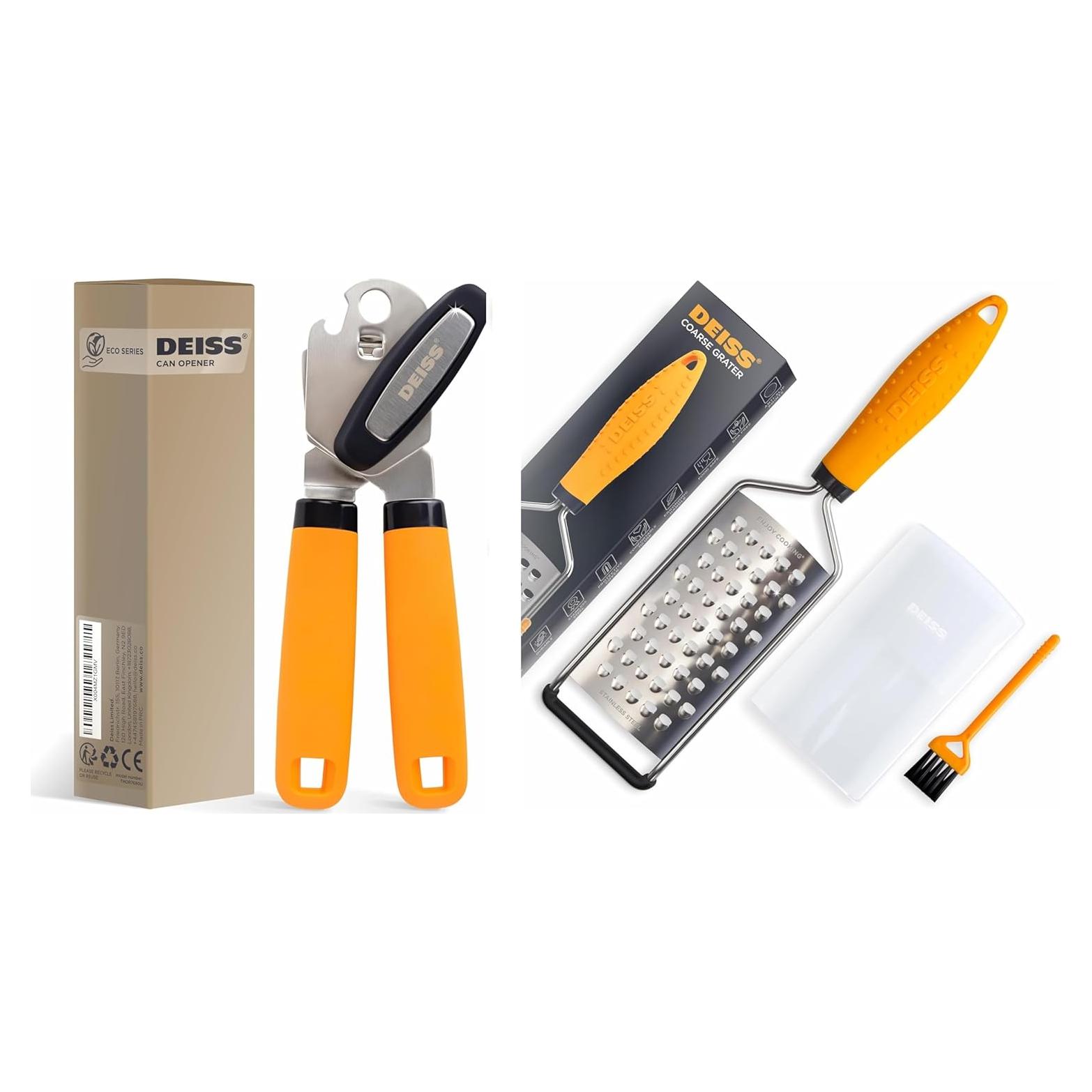 Set de Cocina Deiss PRO: Abrelatas y Rallador de Mano