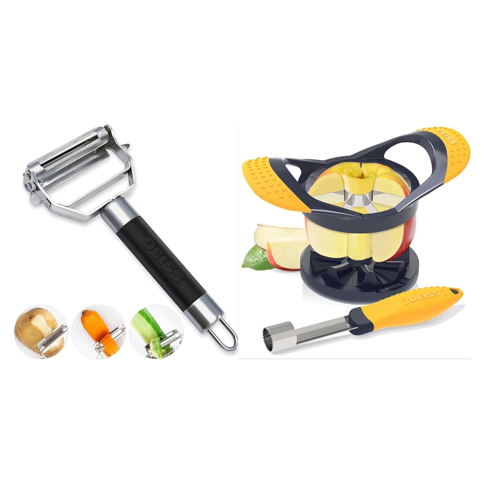 Deiss PRO Pelador Doble Juliana y Cortador de Manzanas