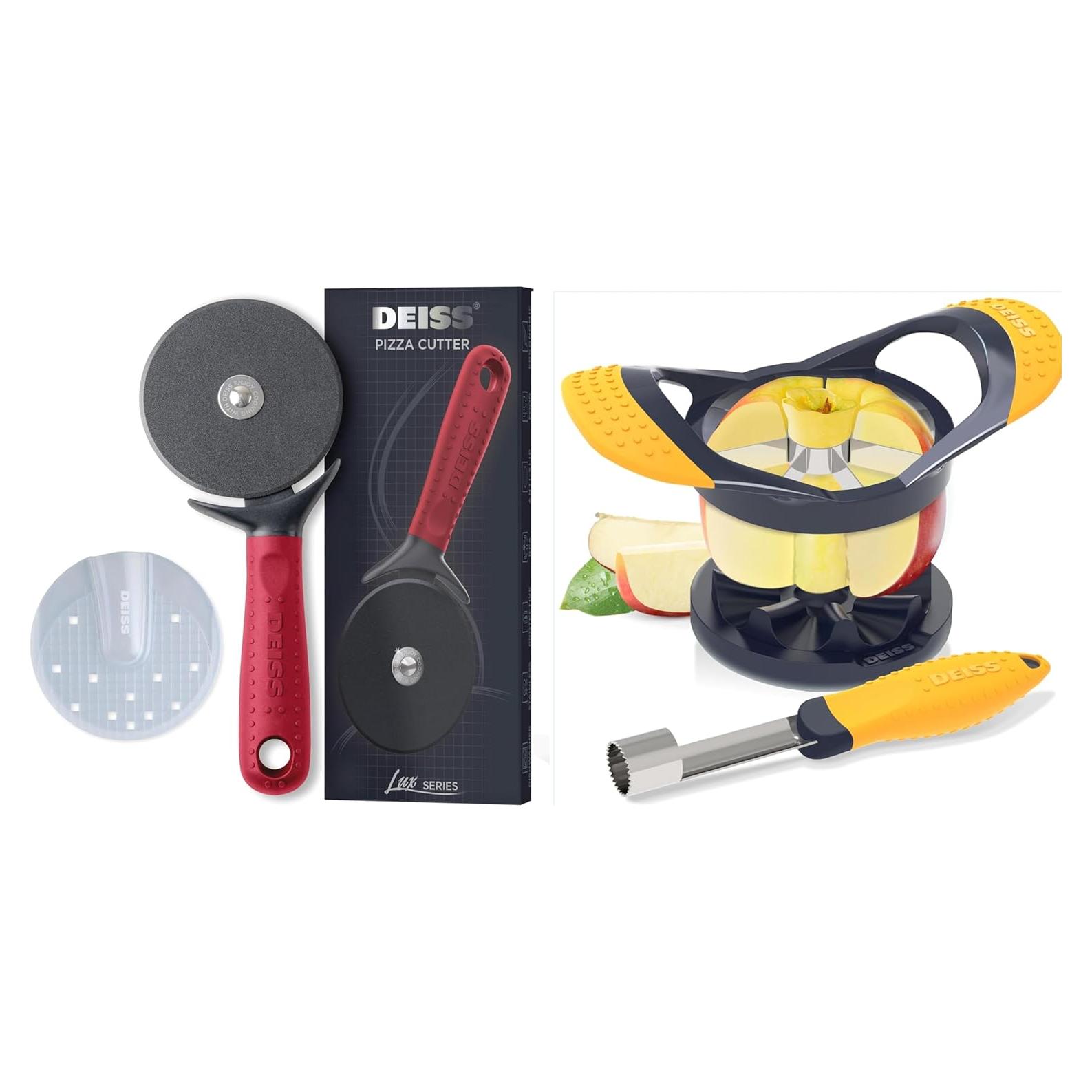 Cortador de Pizza Deiss Lux y Descorazonador de Manzanas