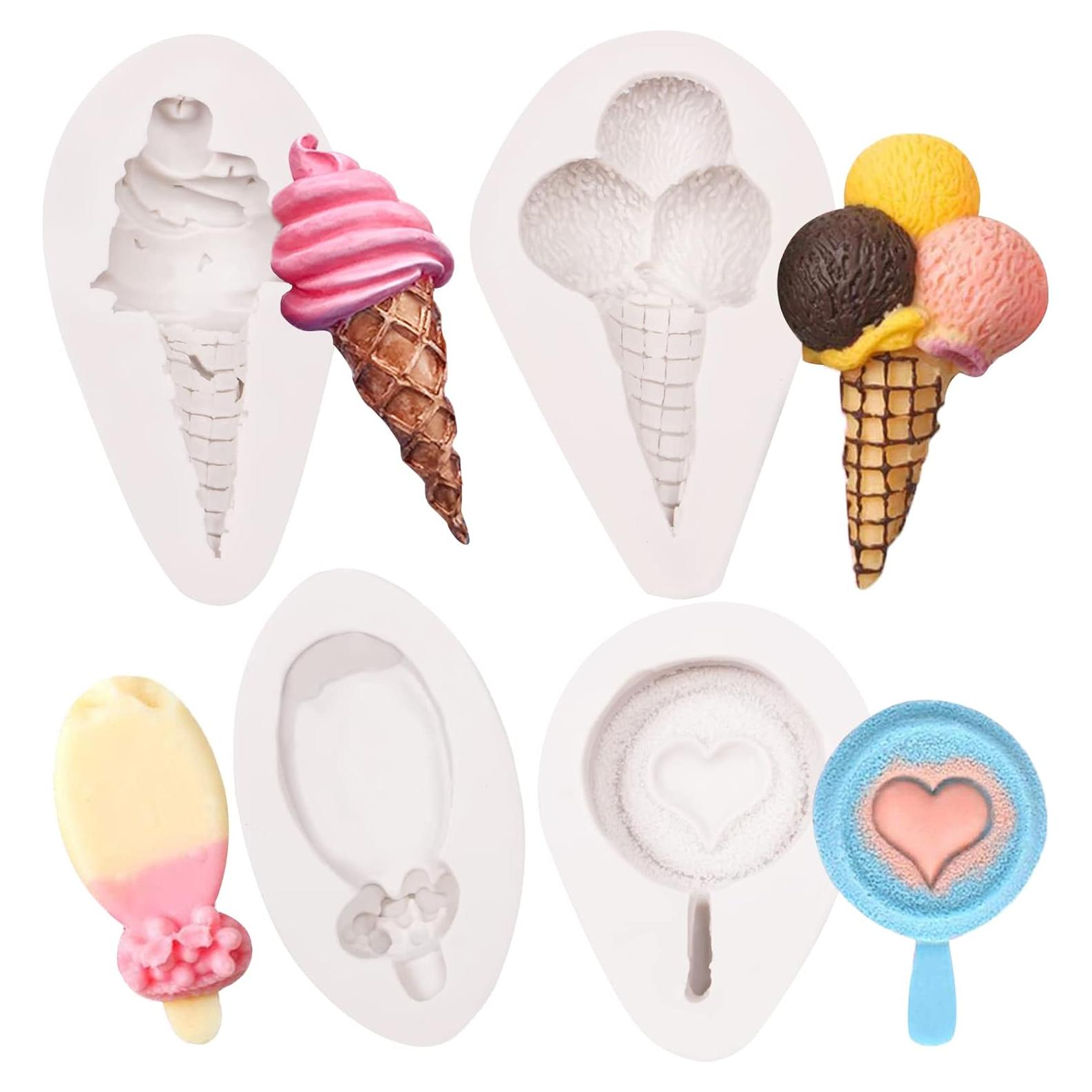 Molde de Silicona para Conos de Helado 4 Pcs ywzbomoldrm