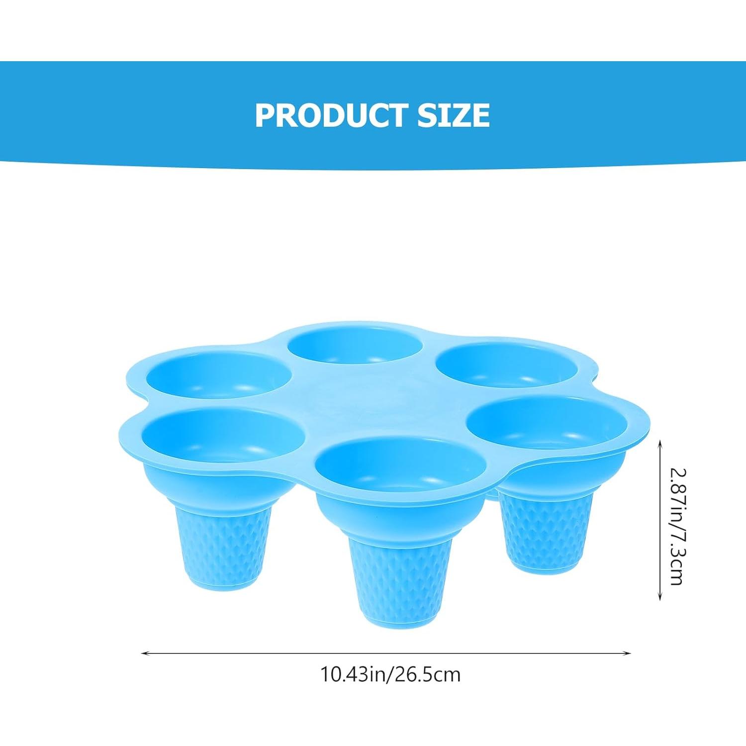 Molde de Silicona Hemoton para Helados en Cono 6 Cavidades