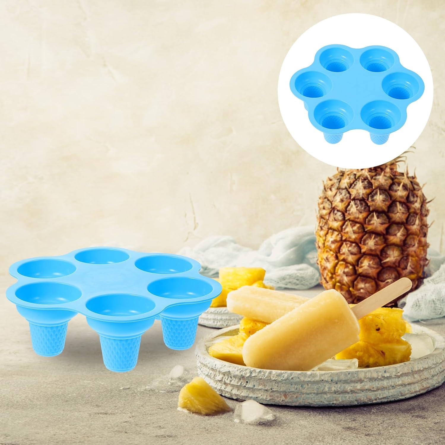 Molde de Silicona Hemoton para Helados en Cono 6 Cavidades