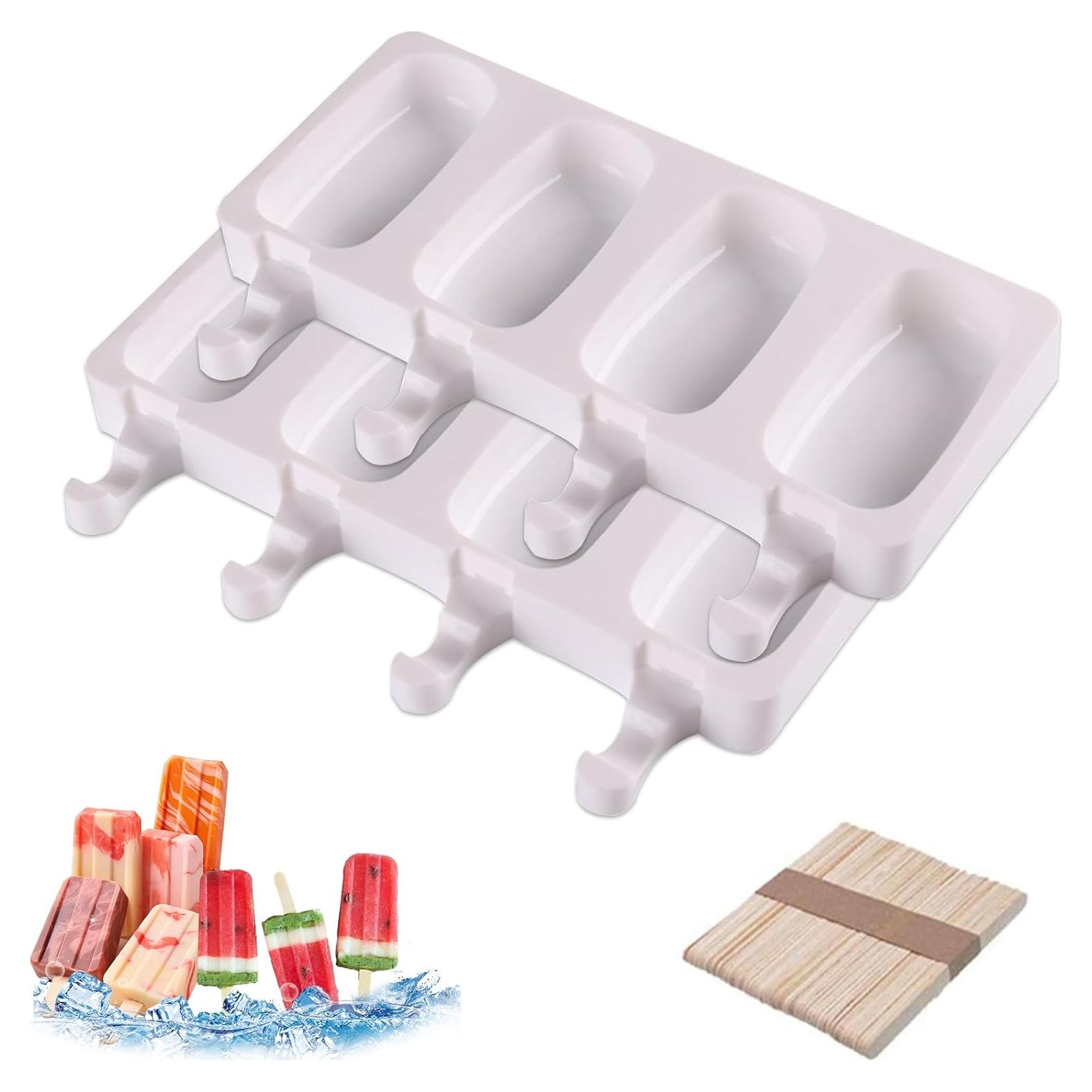 Juego de Moldes para Paletas Ouddy Life 2 Silicona 8 Cavidades