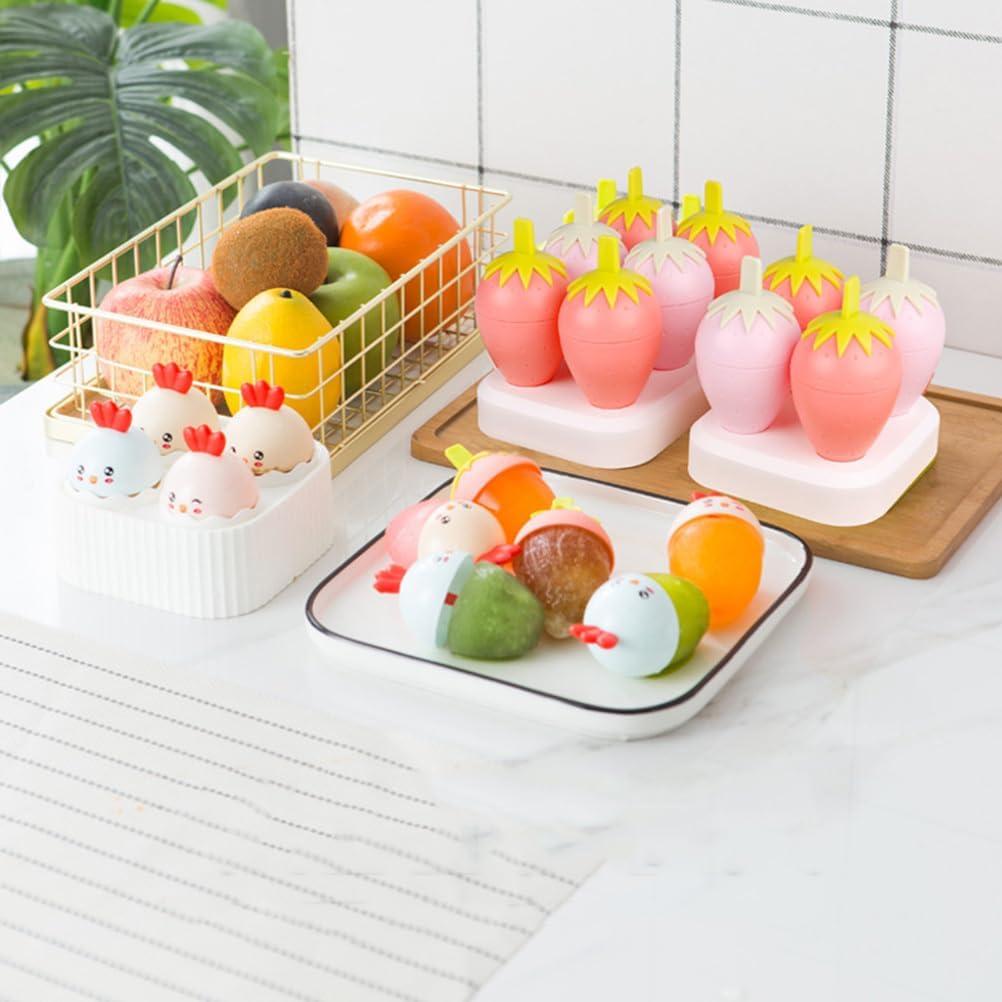 Moldes de Paletas Reutilizables DOITOOL para Niños - Fresa