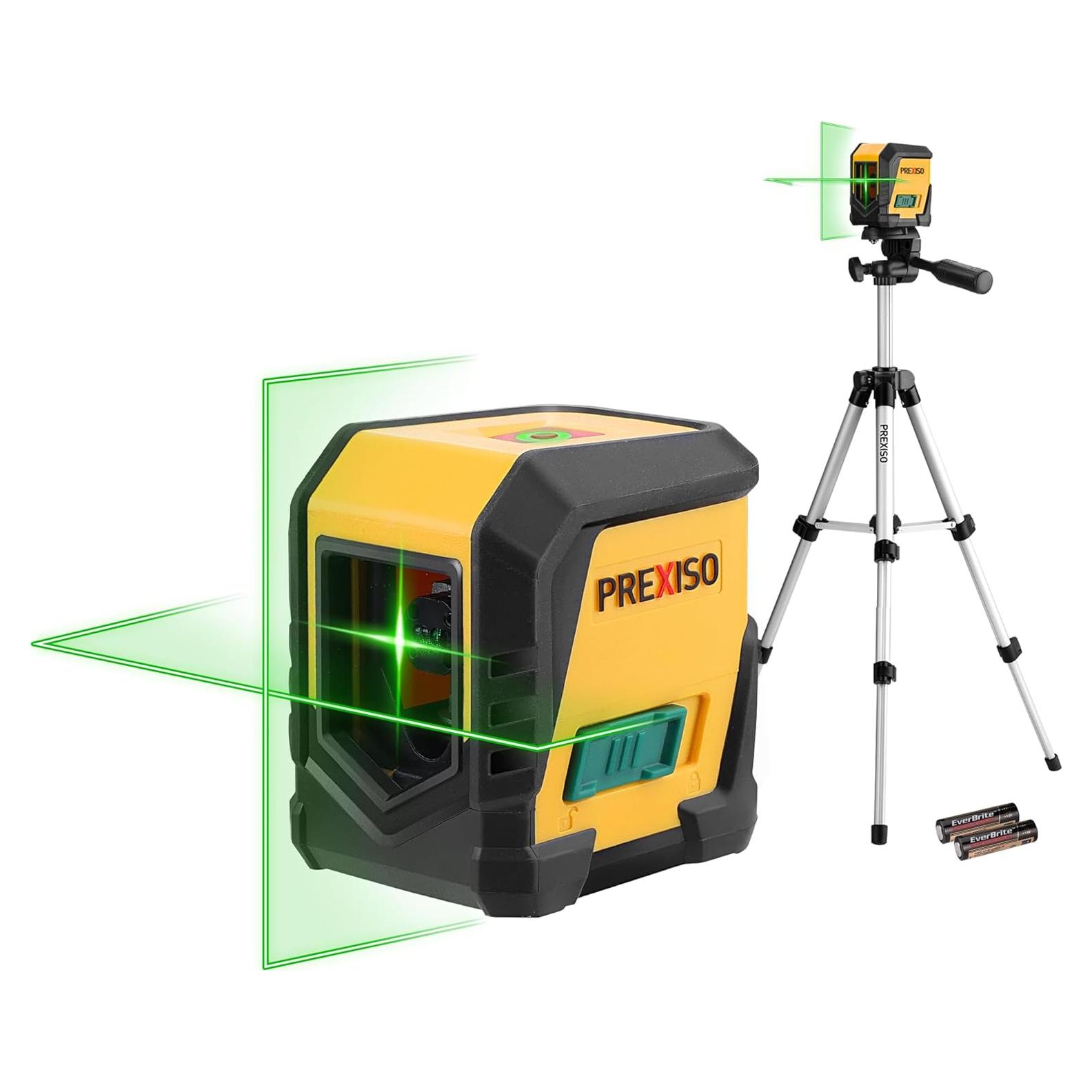 Nivel láser Prexiso con trípode 66 cm y línea verde