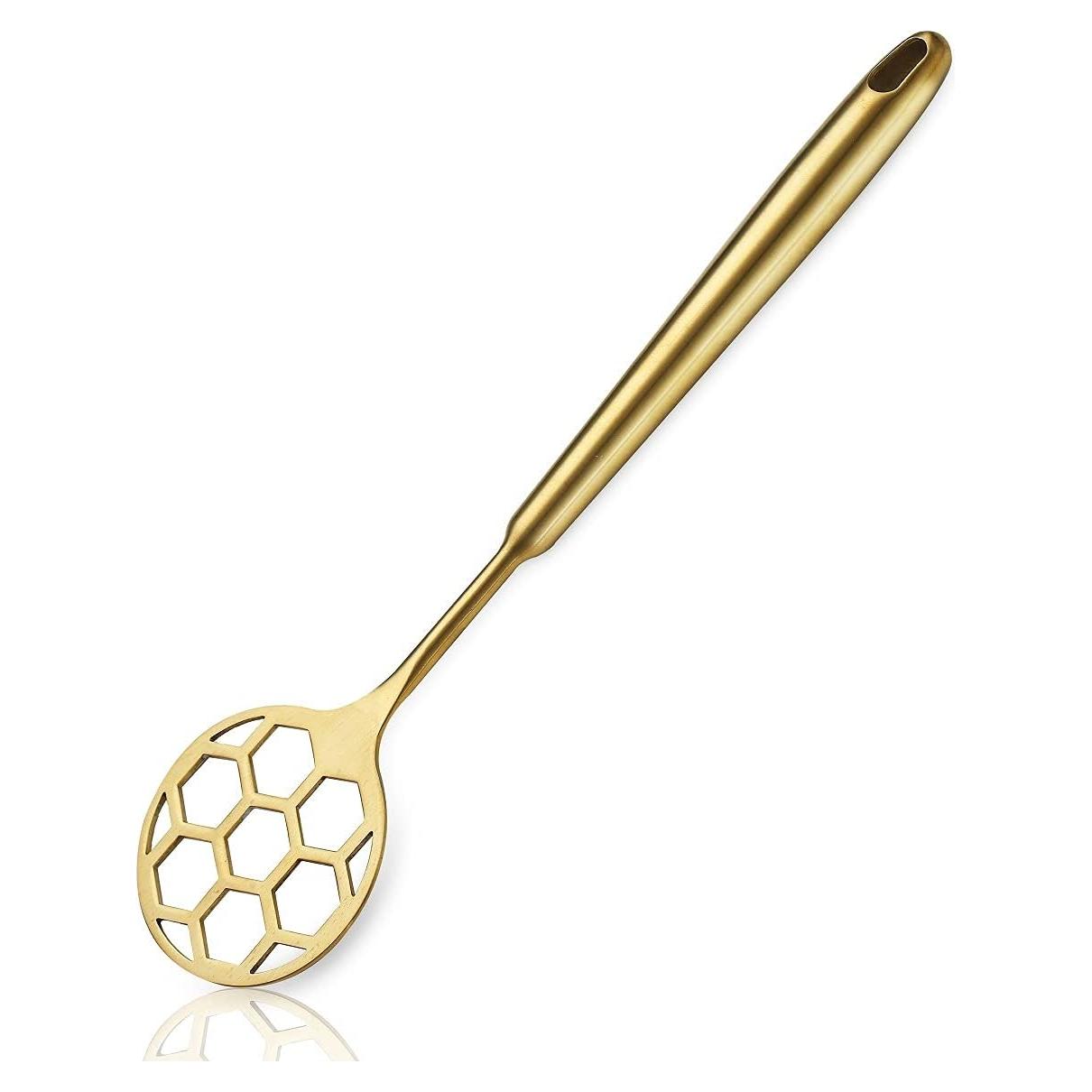 Batidor de Masa HOMQUEN Dorado 33 cm Acero Inoxidable Apto Lavavajillas