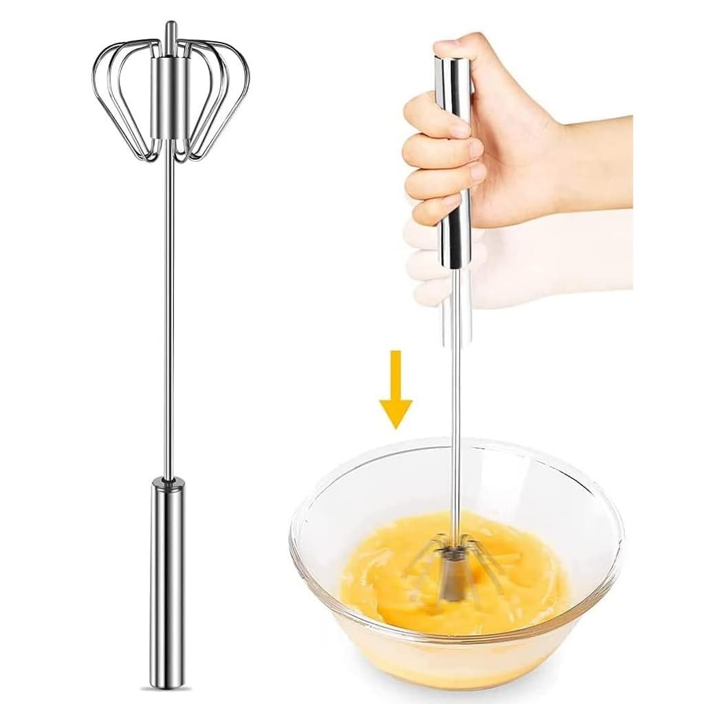 Batidor Semiautomático FveBzem 30 cm Acero Inoxidable