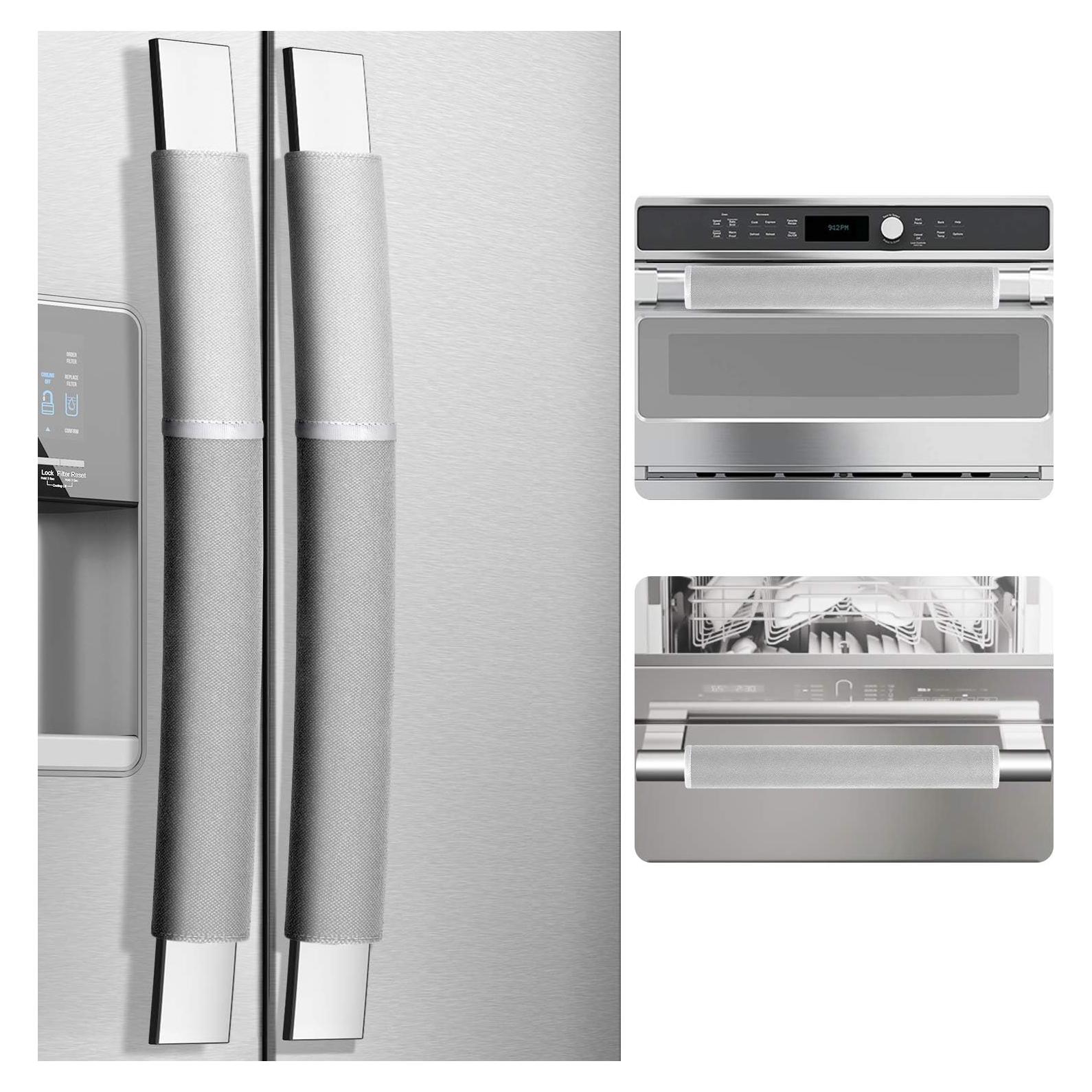 Cubiertas de Manijas de Refrigerador Miracle.M, Juego de 4, Gris