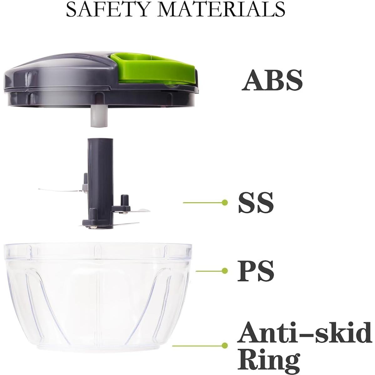 Procesador de Alimentos Manual 3JINSERDON 600ML Picador de Verduras