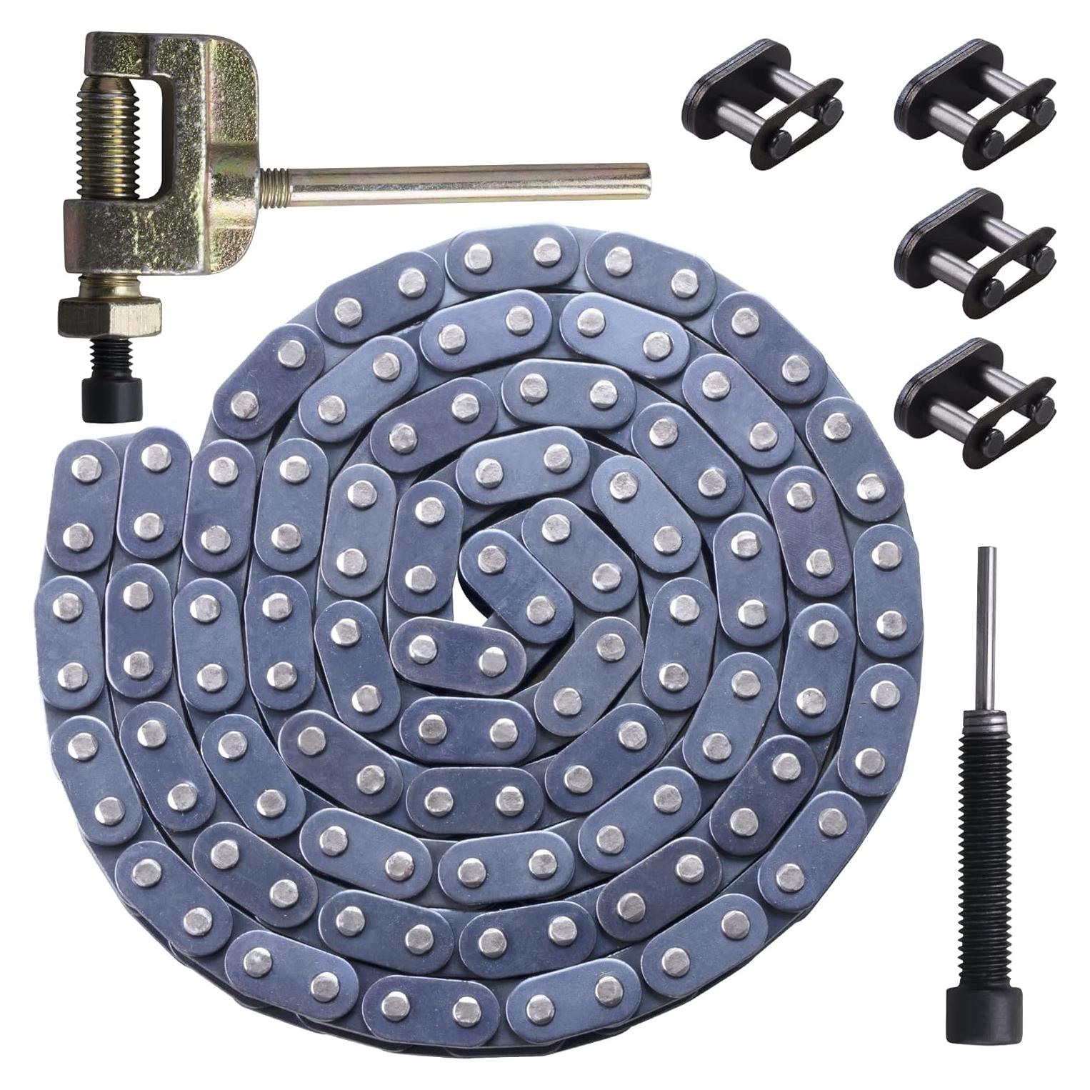 Cadena de transmisión T8F 116 eslabones + rompedor para motos