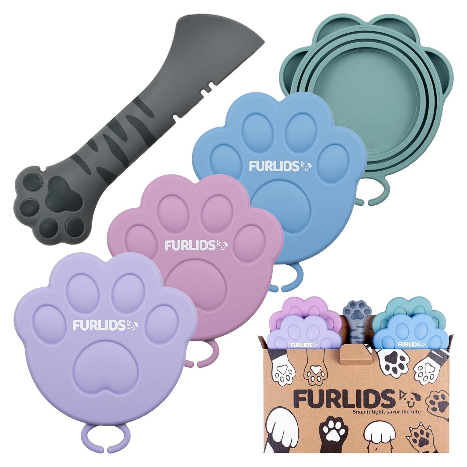 FurLids Tapas de Silicona para Latas de Comida de Mascotas - 4 Piezas