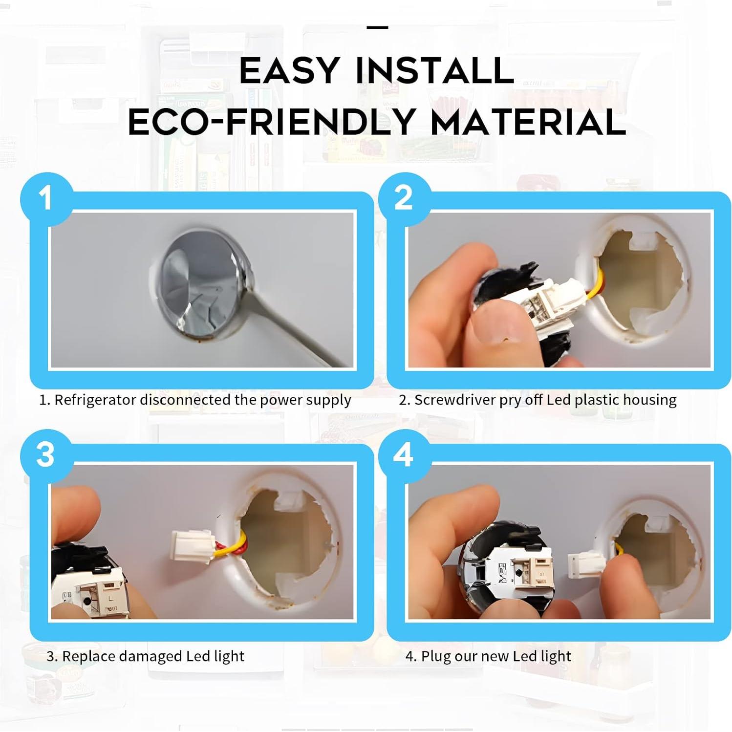 Luz LED para Refrigerador GE Paunub WR55X11132 Pack de 4