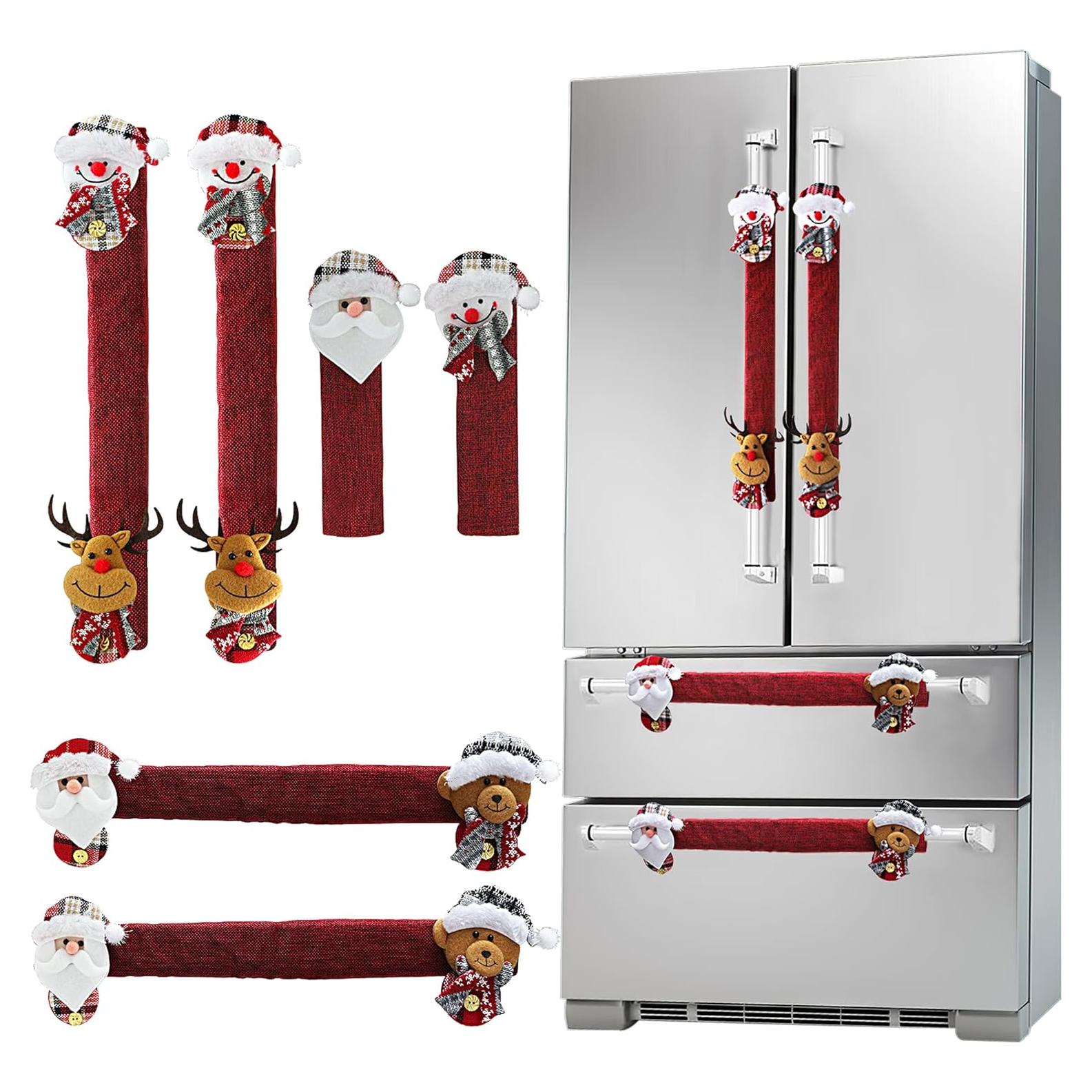 Cubiertas de Manijas de Refrigerador Mosoan Navidad 6 Pzas