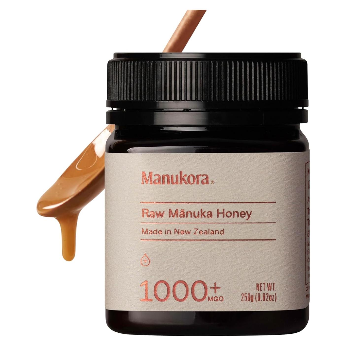 Miel Manuka Cruda Manukora MGO 1000+ 250g de Nueva Zelanda