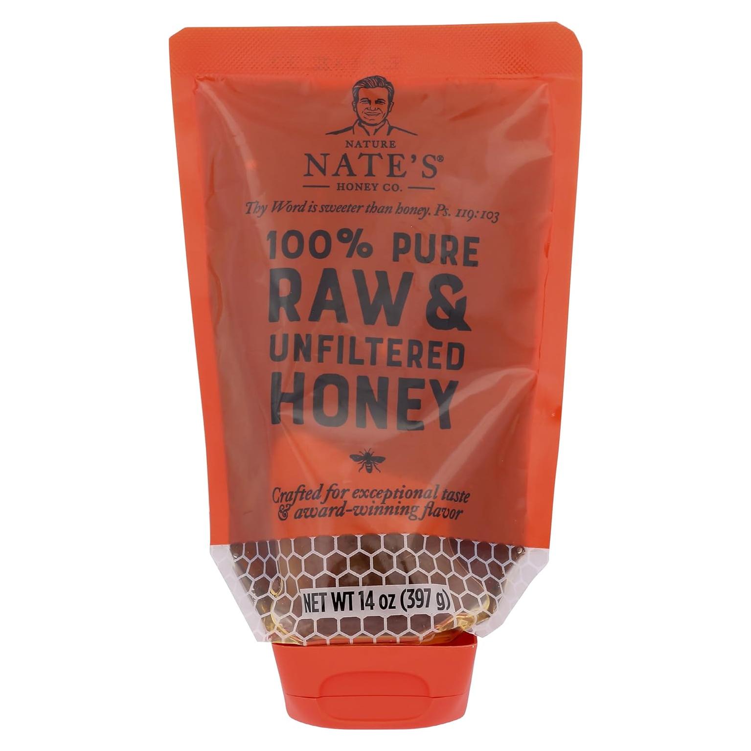 Miel Cruda y Sin Filtrar Nature Nate 396g Bolsa Sostenible