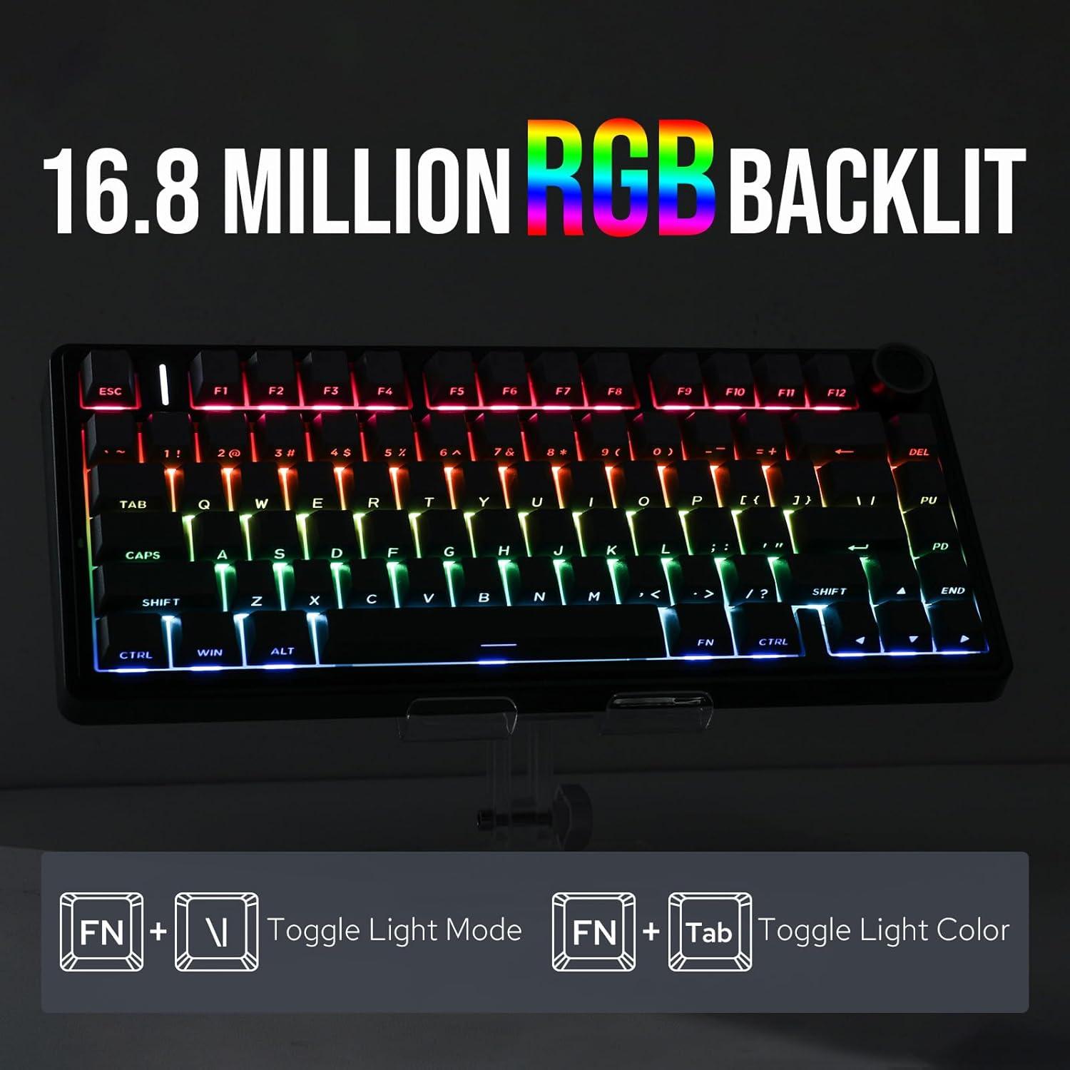 Teclado Mecánico EPOMAKER F75 Inalámbrico 75% RGB