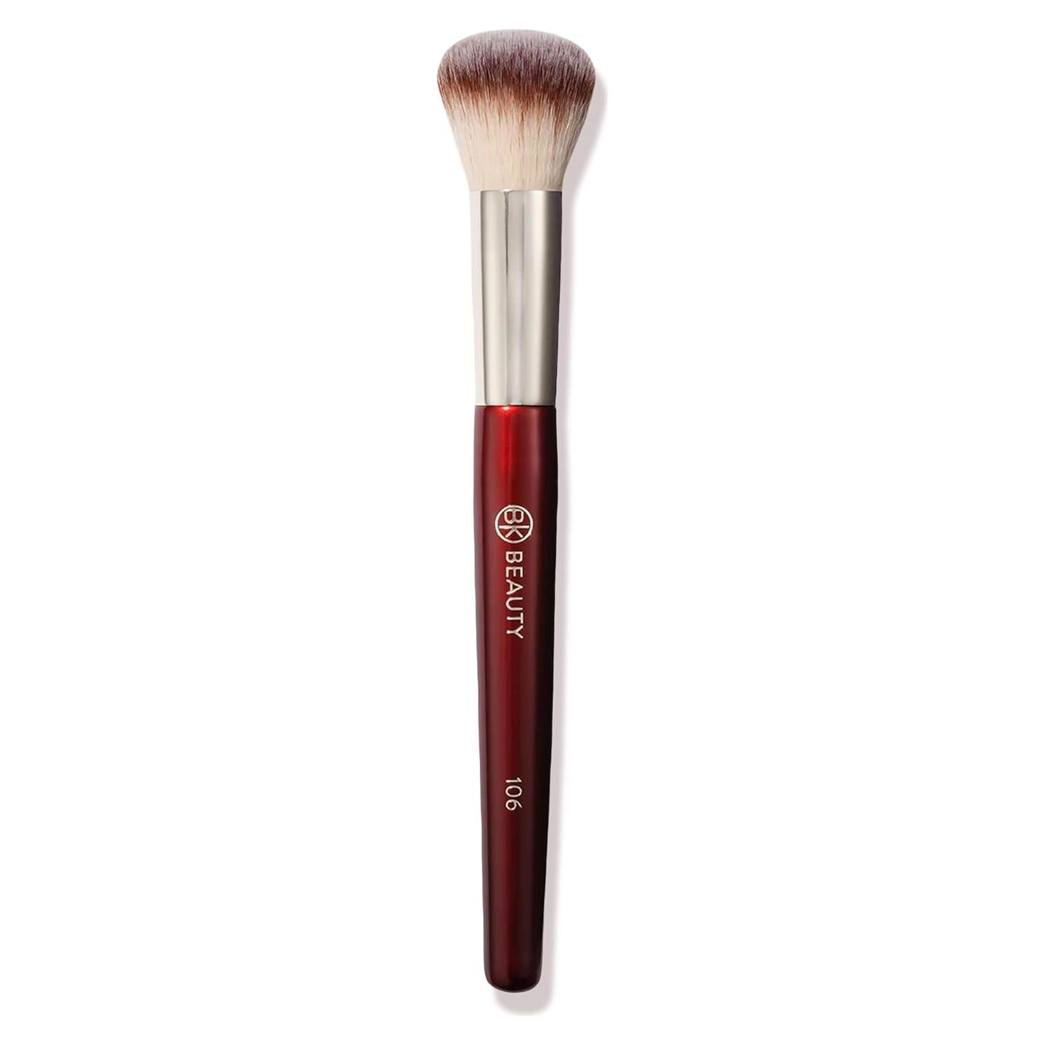Brocha Redonda de Base BK Beauty 106 - Cerdas Veganas, Acabado Aerografiado