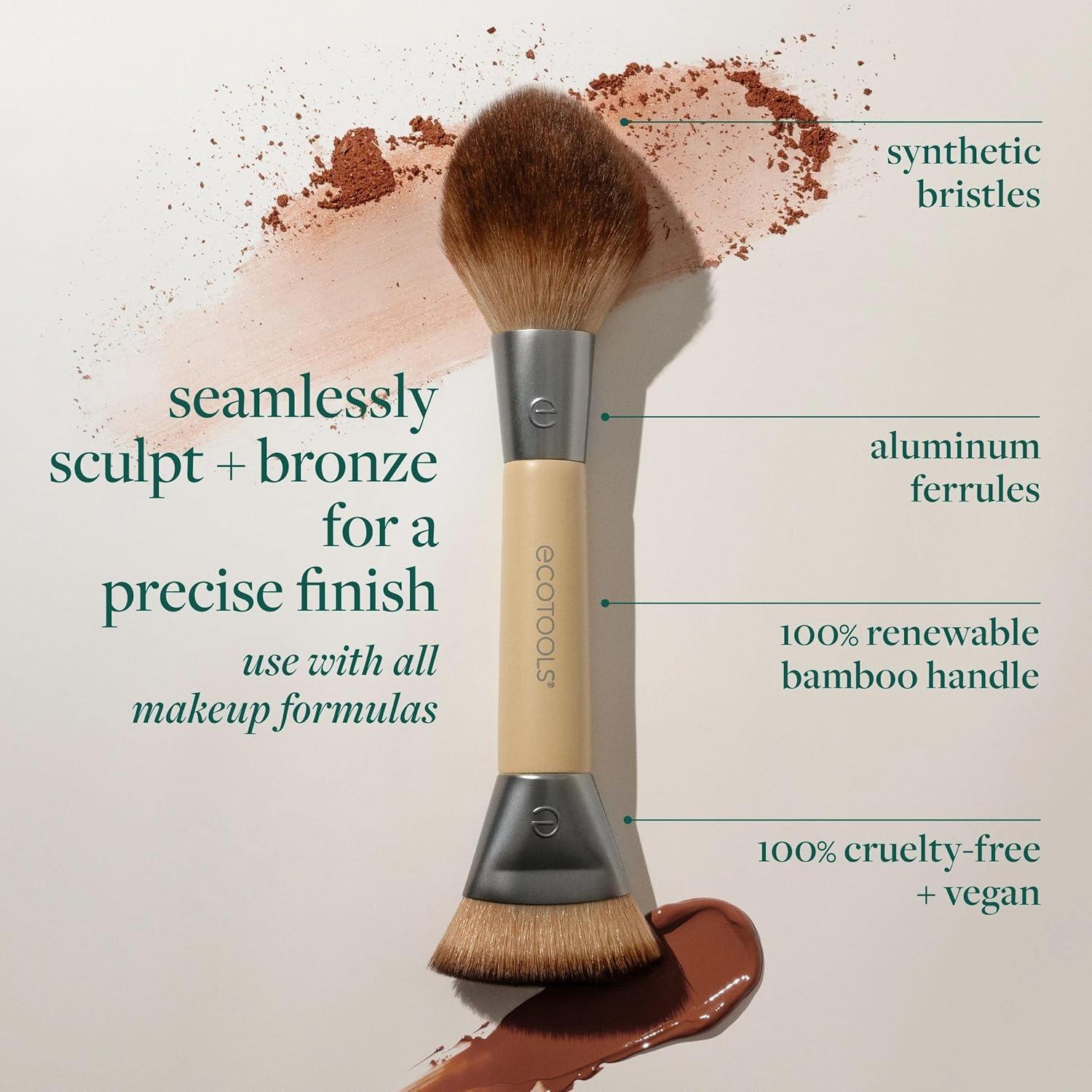 Pincel de Maquillaje EcoTools Doble Cara para Contorno y Bronceado