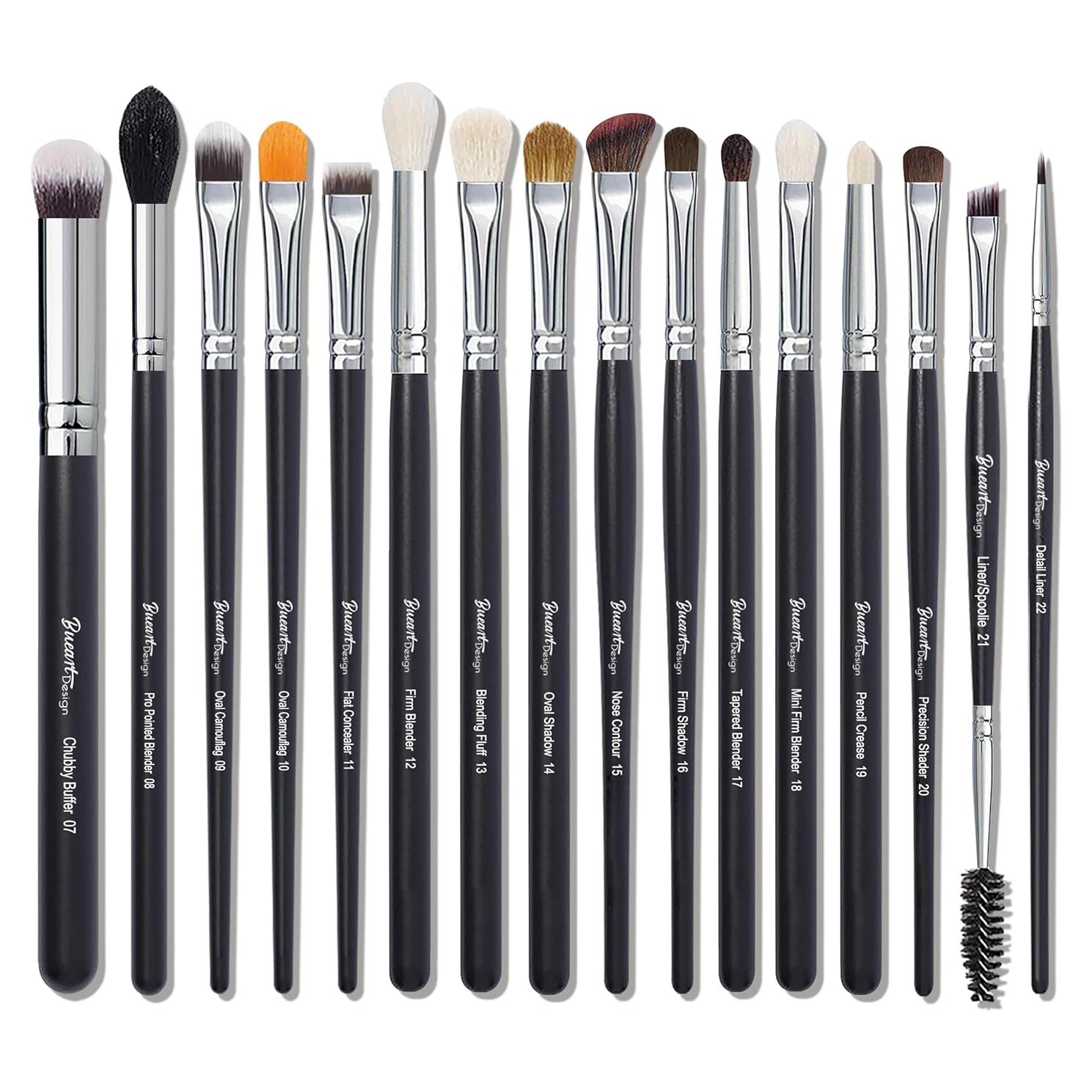 Conjunto de Brochas de Maquillaje para Ojos Bueart Design 16 Piezas