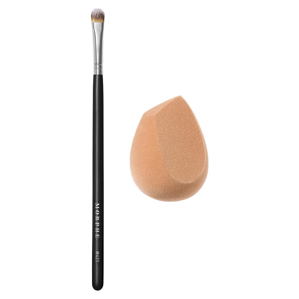 Dúo de Brocha Mini para Corrector y Esponja Morphe - 2 Unidades