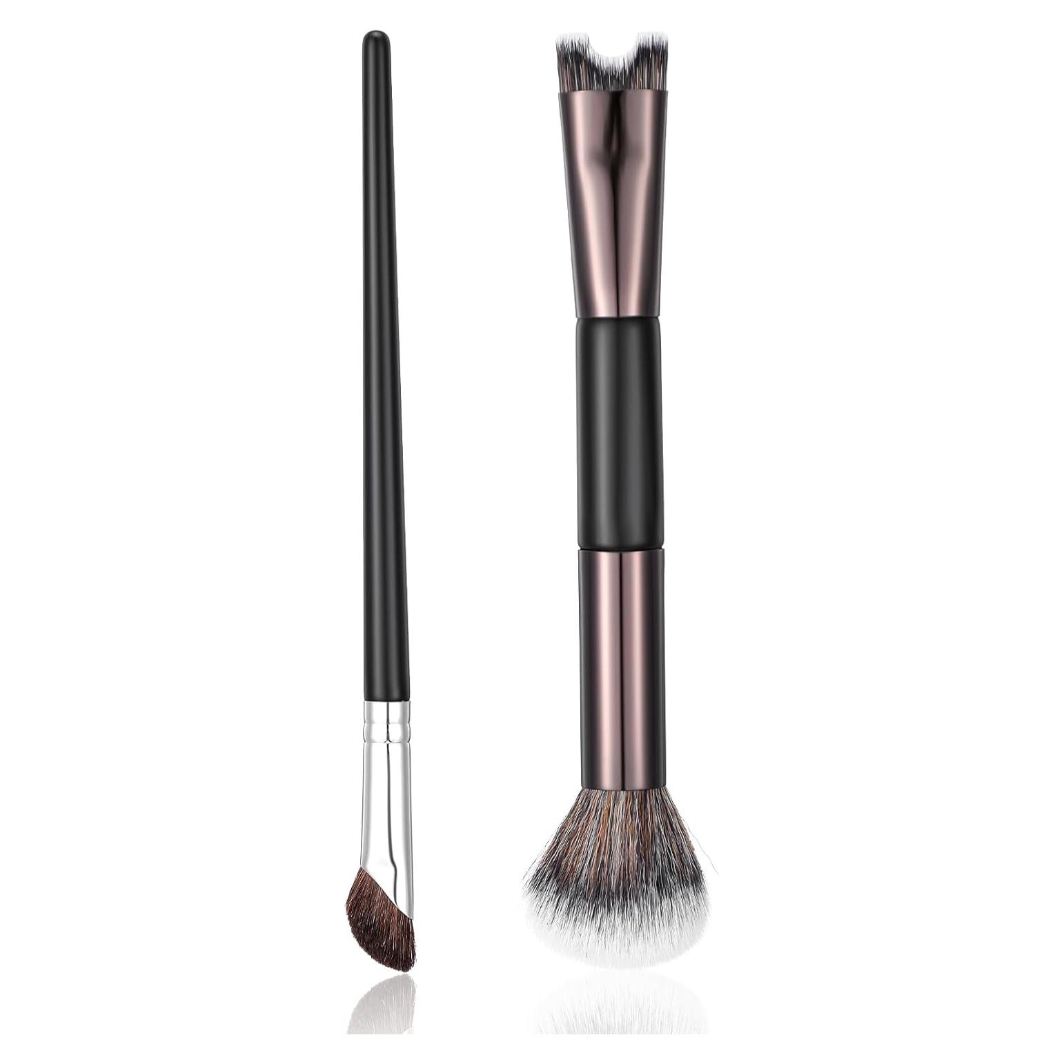 Brochas de Maquillaje Doble Cabeza GEEHUA para Contorno de Nariz