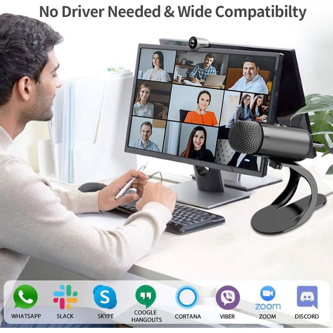 Micrófono USB LiANGSTAR K6 para PC y Laptop, Omnidireccional