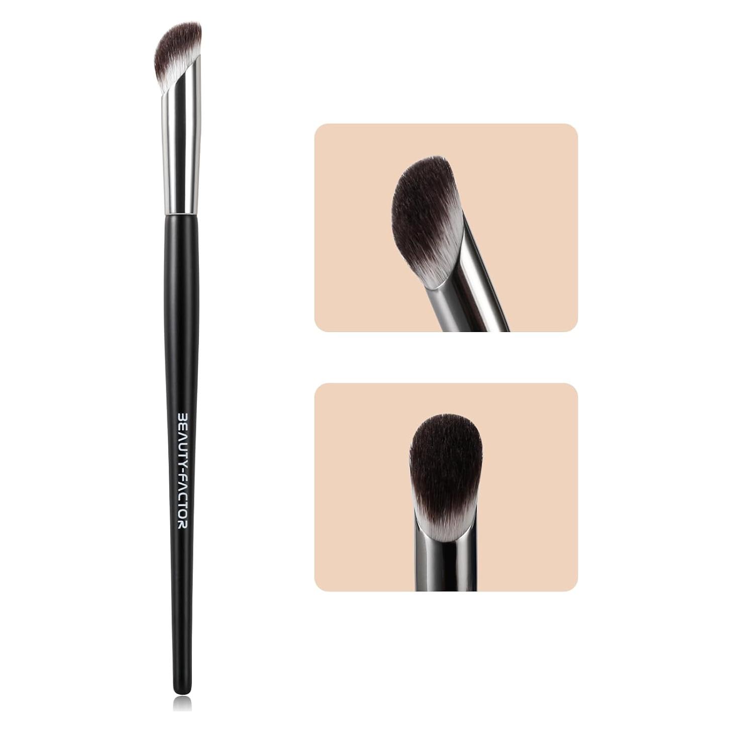 Brocha Corrector Angulada BeautyFactor - Cerdas Sintéticas Suaves