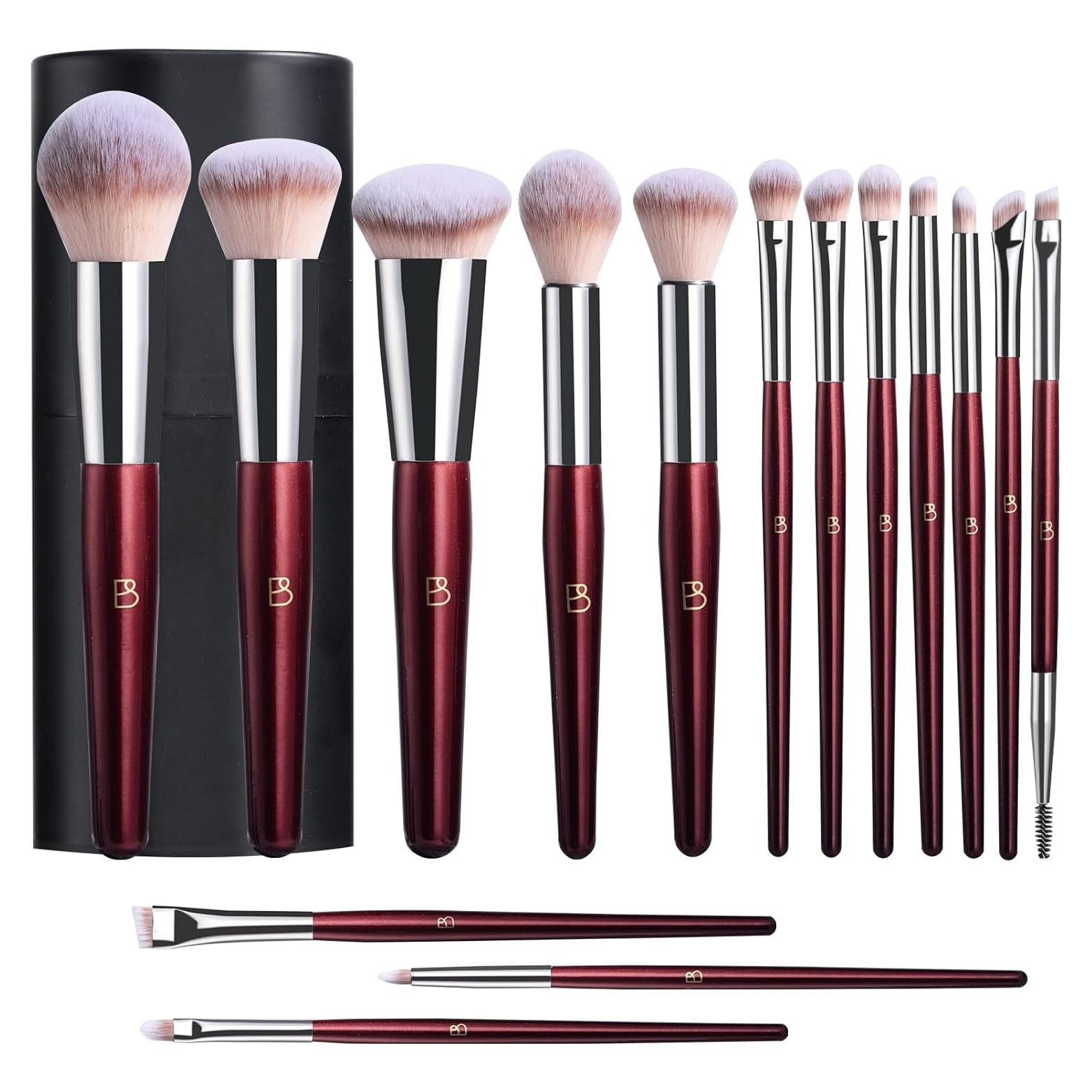 Conjunto de Brochas de Maquillaje BS-MALL 14 Piezas Sintéticas