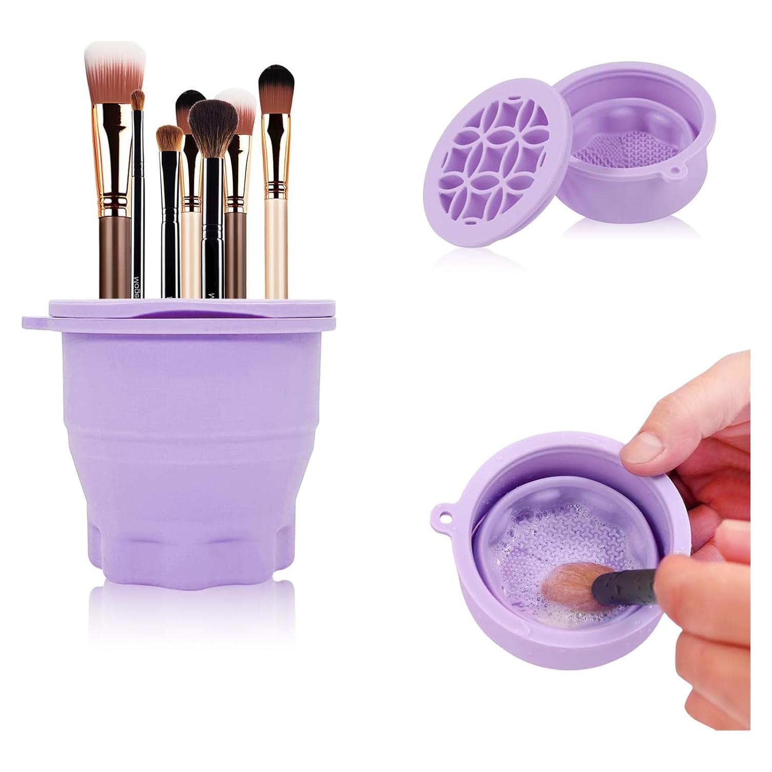 Mat de Limpieza de Brochas de Maquillaje Silicona 2-en-1