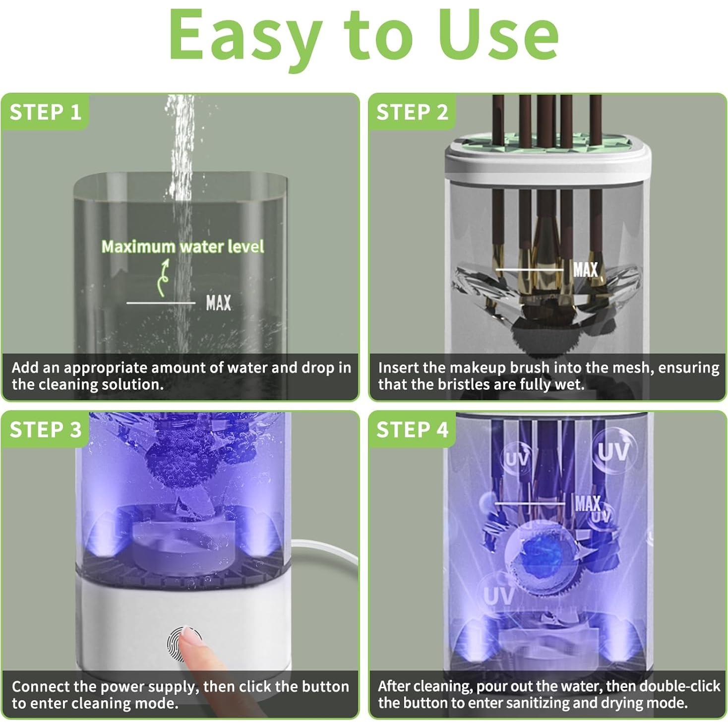 Limpiador de Brochas Eléctrico ERDFCV 9000 RPM con Secado