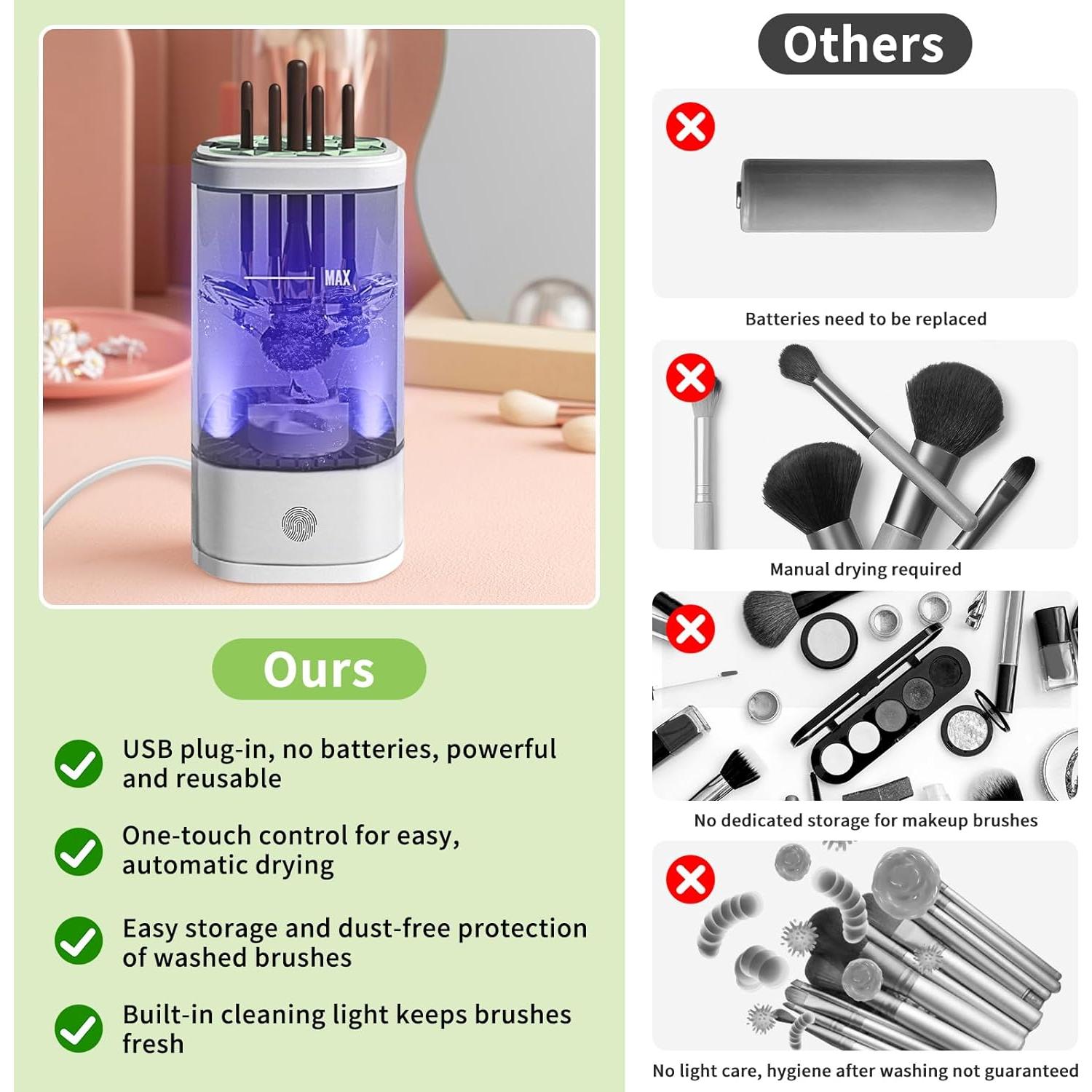 Limpiador de Brochas Eléctrico ERDFCV 9000 RPM con Secado