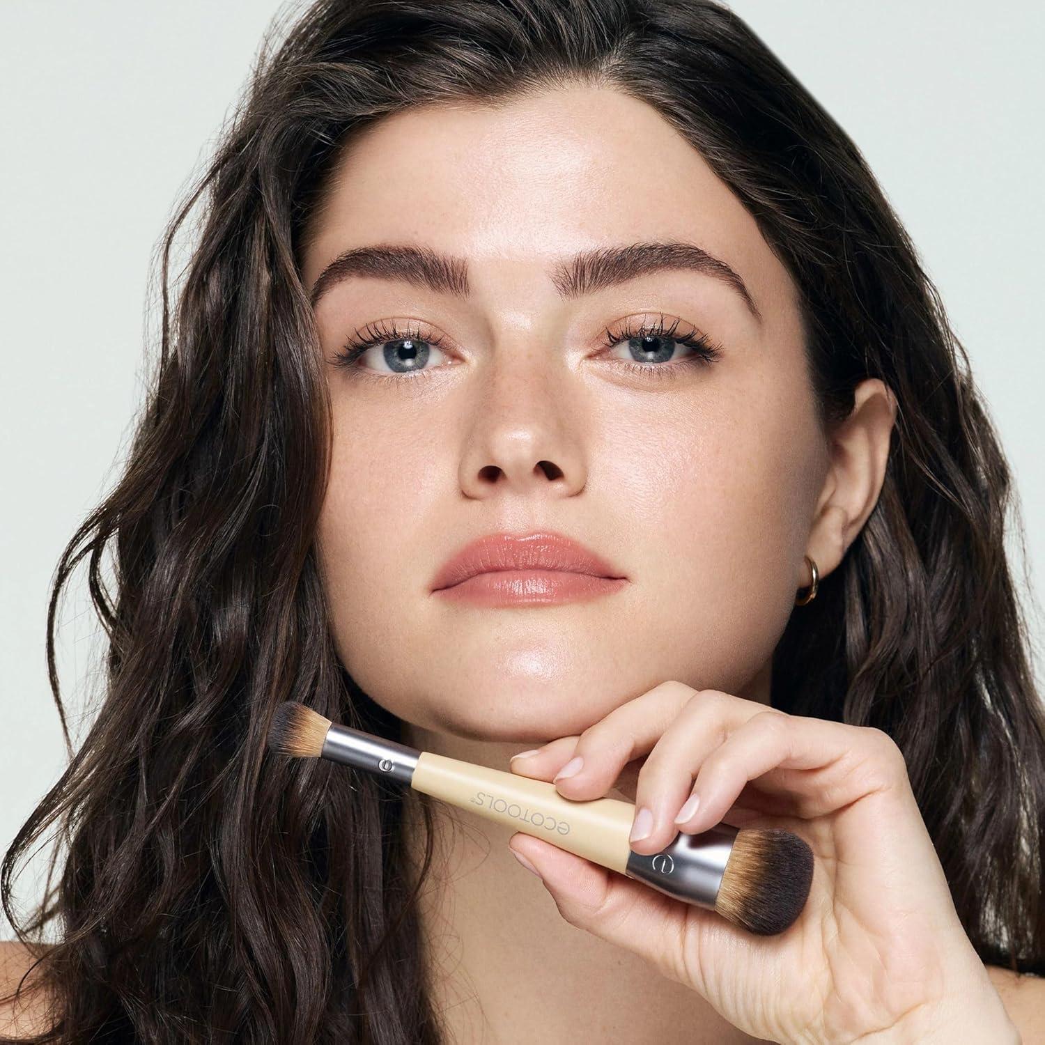 Pincel de Maquillaje Doble Cara EcoTools - Base y Corrector
