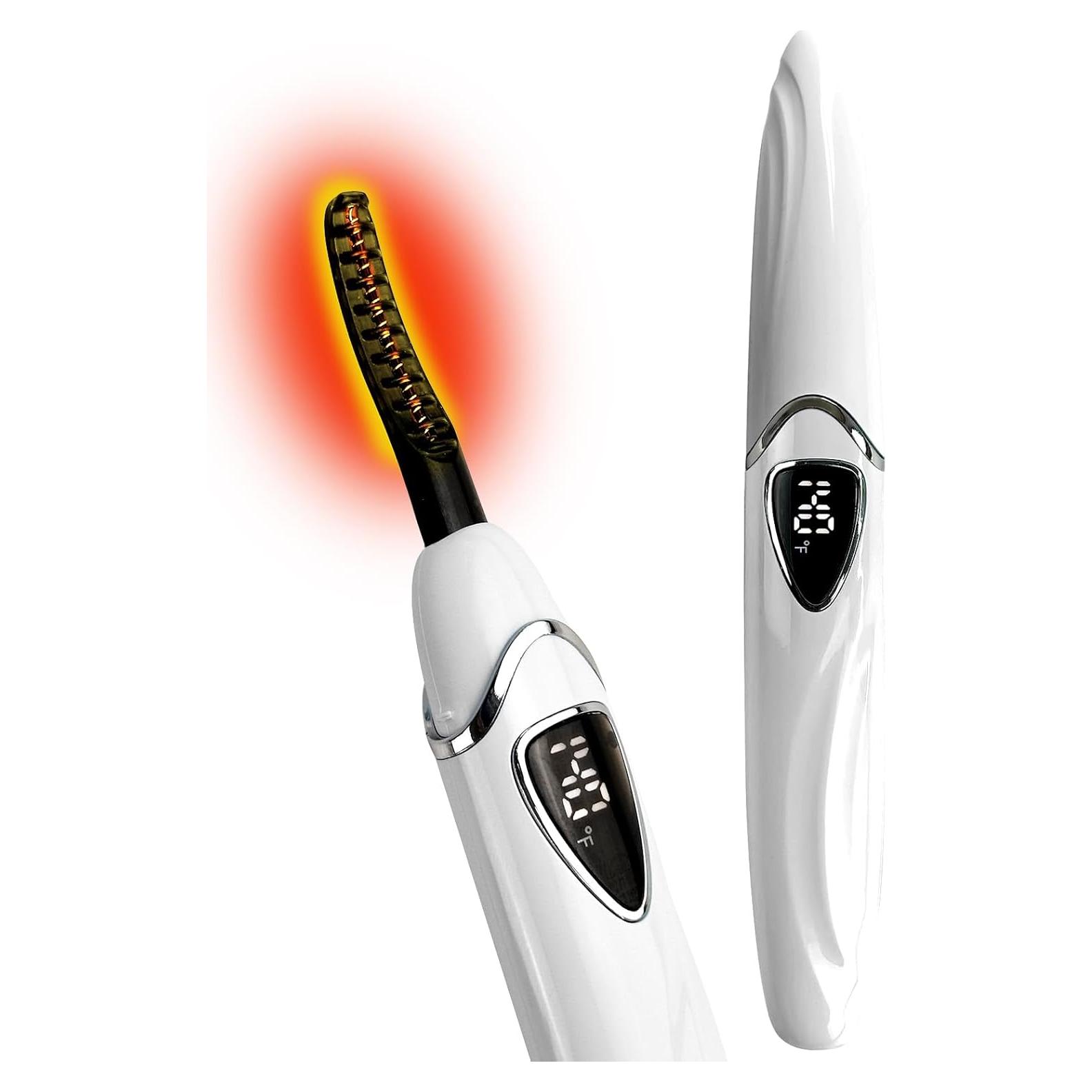 Rizador de Pestañas Eléctrico Tehoi S600, Recargable, LED, 60-90°C