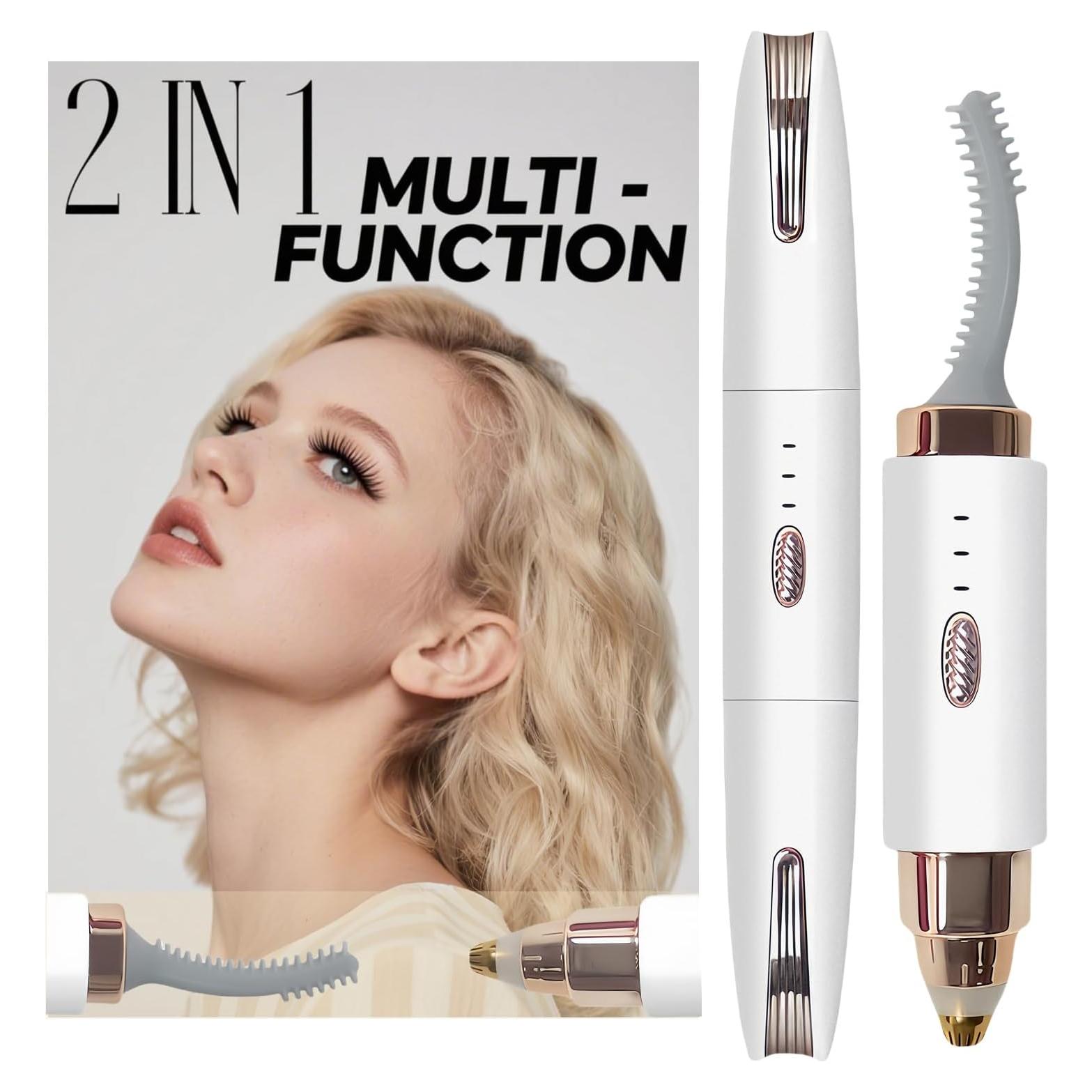 Rizador de Pestañas Calentado BUV 2 en 1 Blanco - Efecto 24H