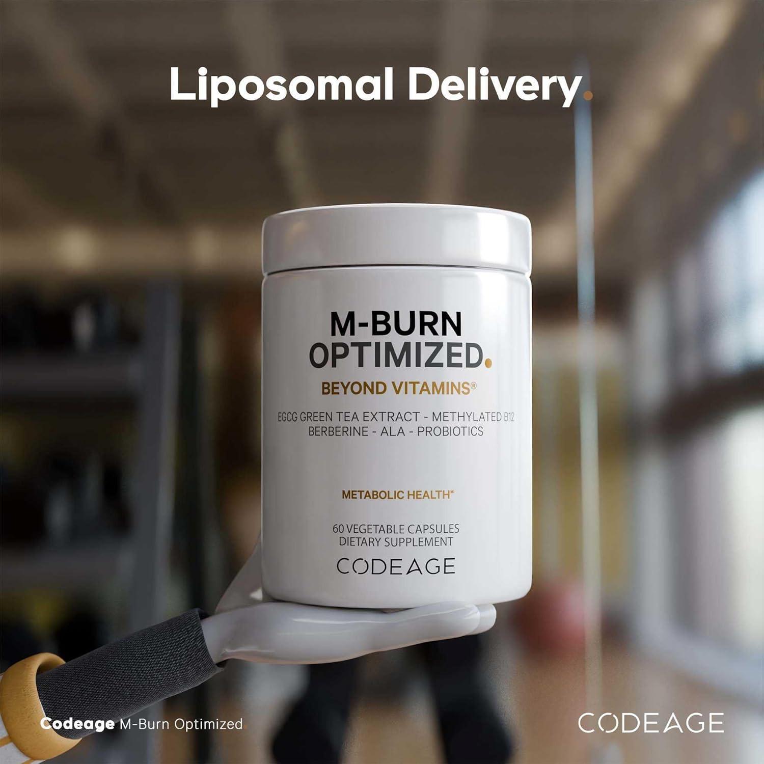 Suplemento Codeage M-Burn Optimizado - Té Verde 50% EGCG - 60 Cápsulas