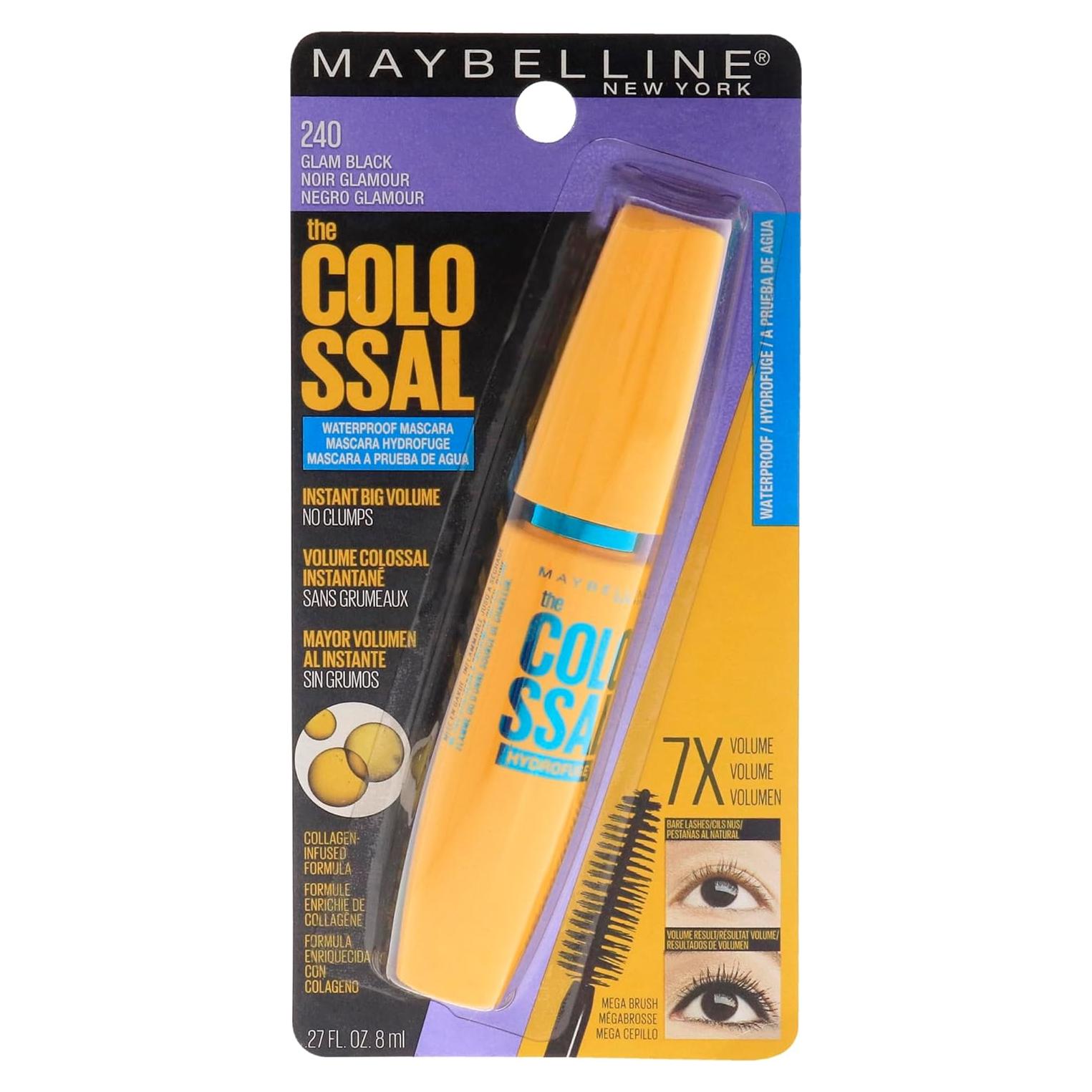 Máscara Voluminizadora Maybelline Colossal 8ml Negro Glam