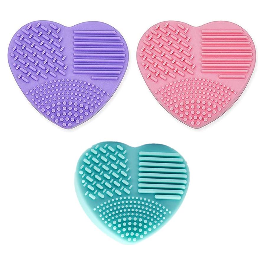 3 Almohadillas Limpiadoras de Brochas de Maquillaje JiathreeJ