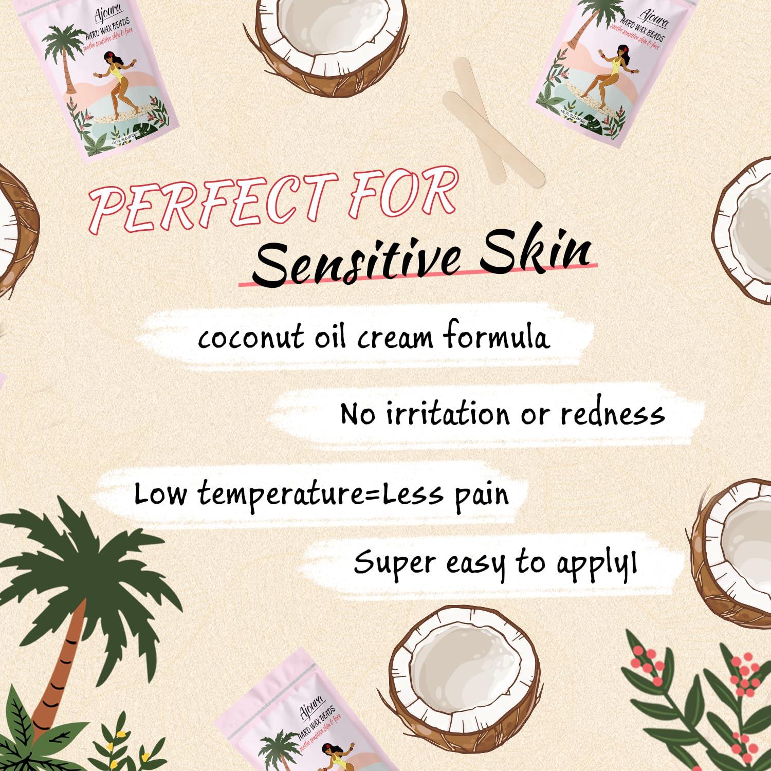 Granos de Cera Dura Ajoura 0.45 kg para Depilación Efectiva