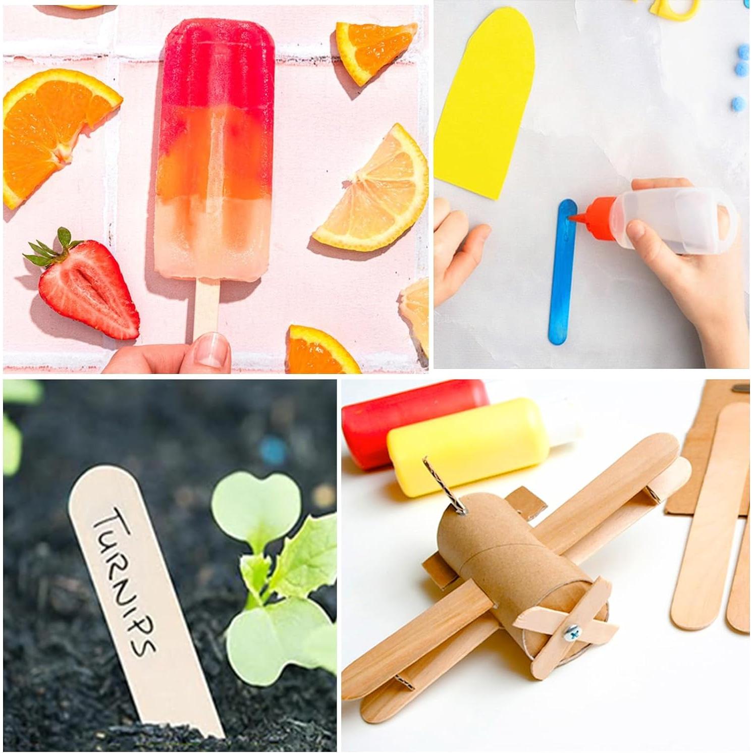 Palitos de Cera de Madera EWVVSS - 500 Piezas, 4 Tamaños