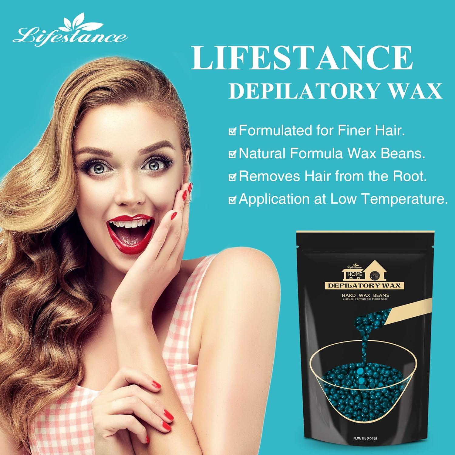 Perlas de Cera Dura Lifestance 0.45kg Jazmín para Piel Sensible